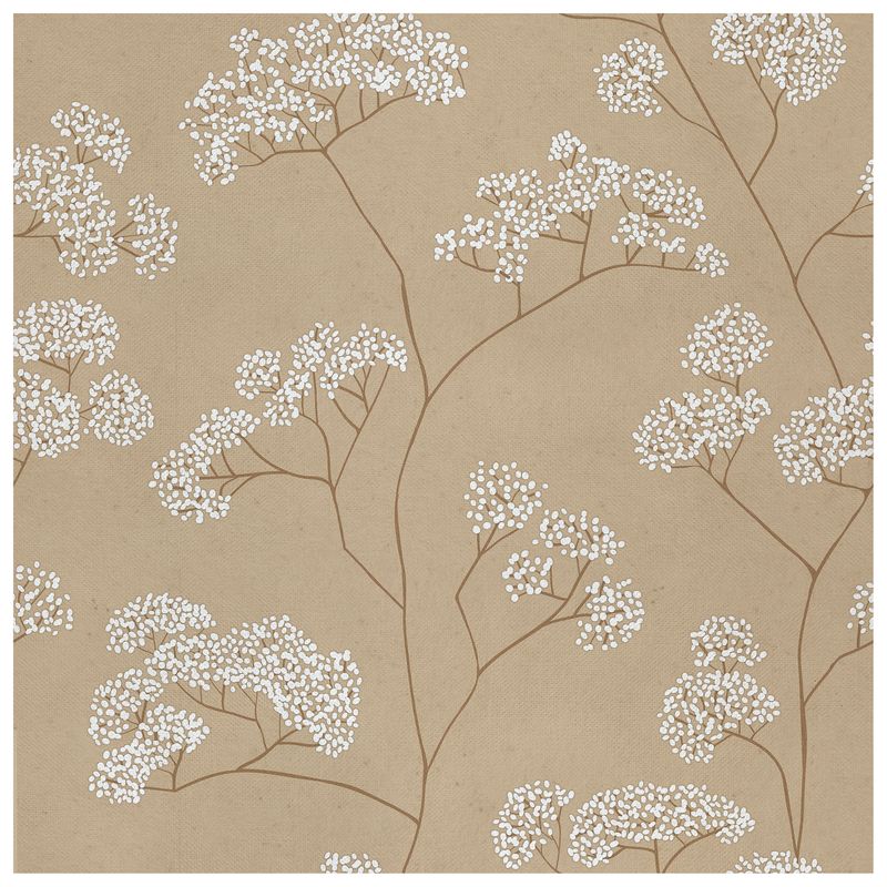 Queen Anne’s Lace Wheat Mist wallcovering, top-down product view