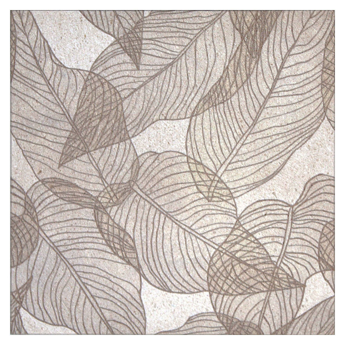 Rainforest Clay field tile, alternate product view, 12"×12"×3/8" size. Premium travertine for floors and walls.