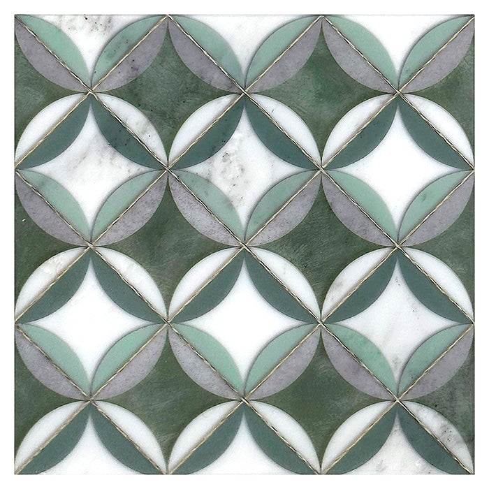 Samarah Spring field tile, top-down product view, 6"×6"×3/8" size. Premium dolomite for floors and walls.
