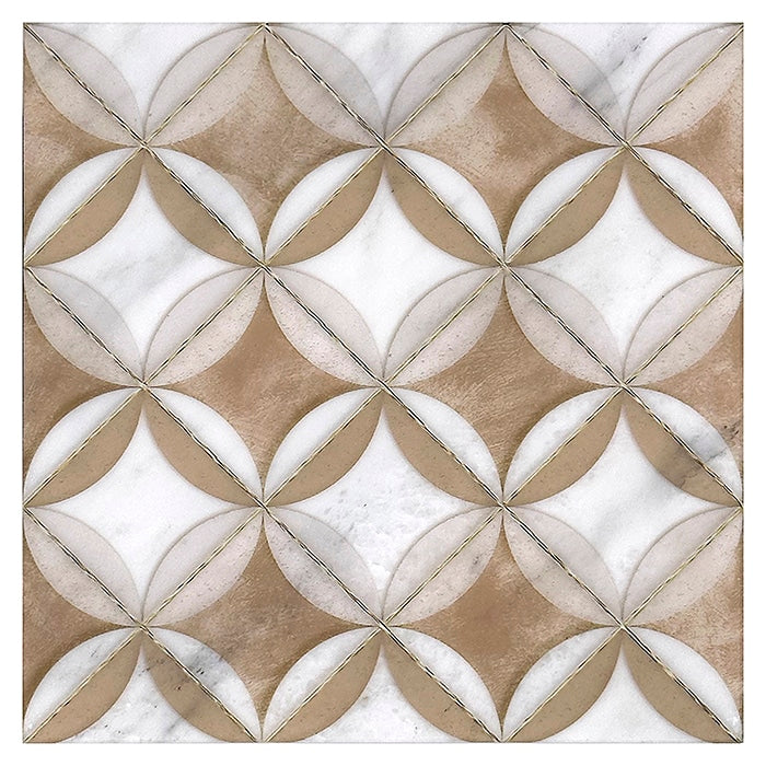 Samarah Spring field tile, alternate product view, 6"×6"×3/8" size. Premium dolomite for floors and walls.