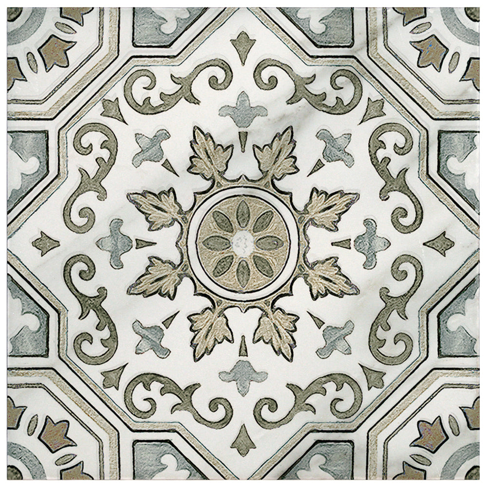 Sanza Sesame field tile, alternate product view, 6"×6"×3/8" size. Premium limestone for floors and walls.