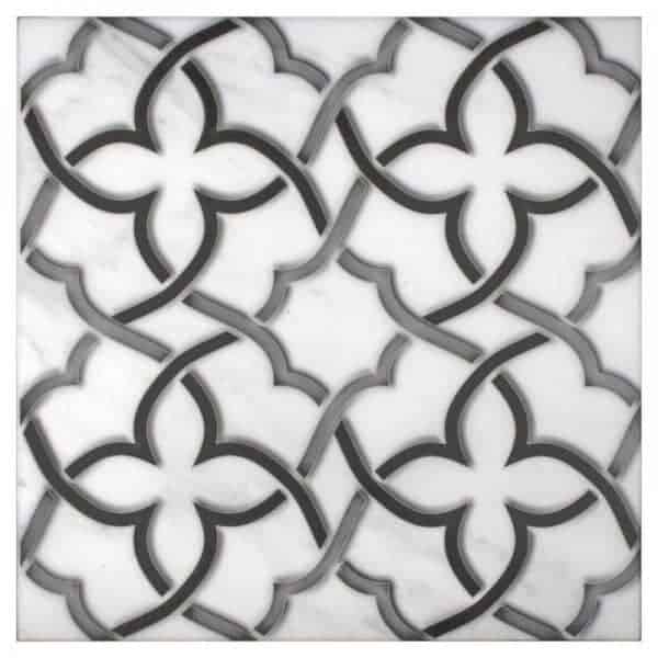 Talula Bluebell field tile, alternate product view, 12"×12"×3/8" size. Premium travertine for floors and walls.