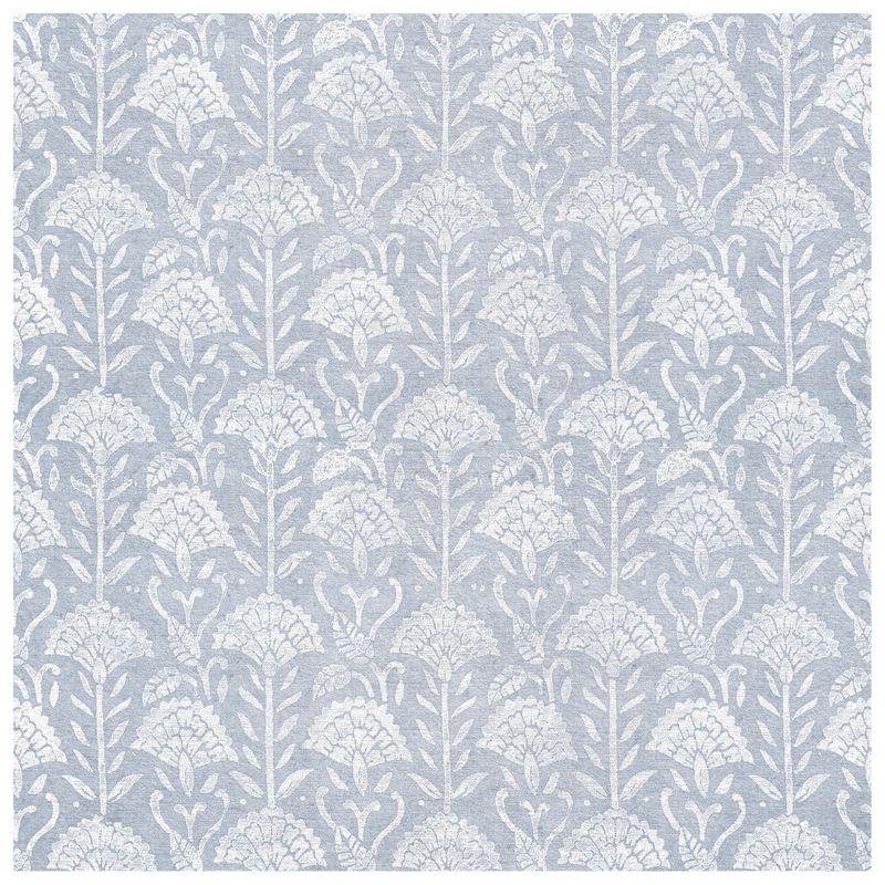 Tessara Periwinkle wallcovering, top-down product view
