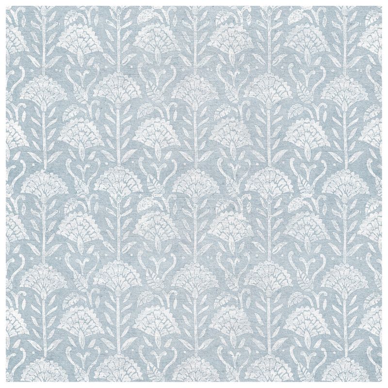 Tessara Bay Blue wallcovering, top-down product view