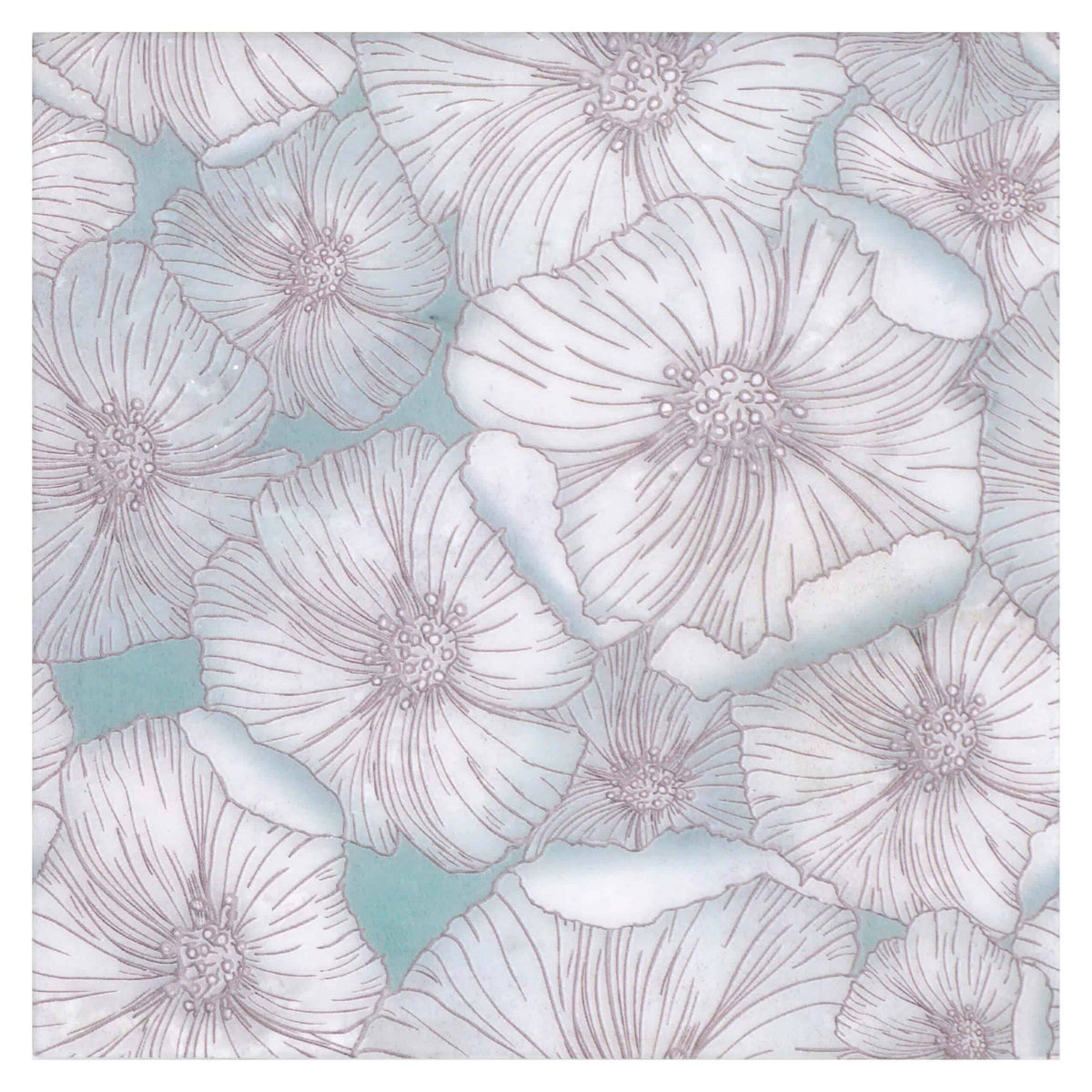 Tibetan Fields Blush field tile, alternate product view, 12"×12"×3/8" size. Premium travertine for floors and walls.