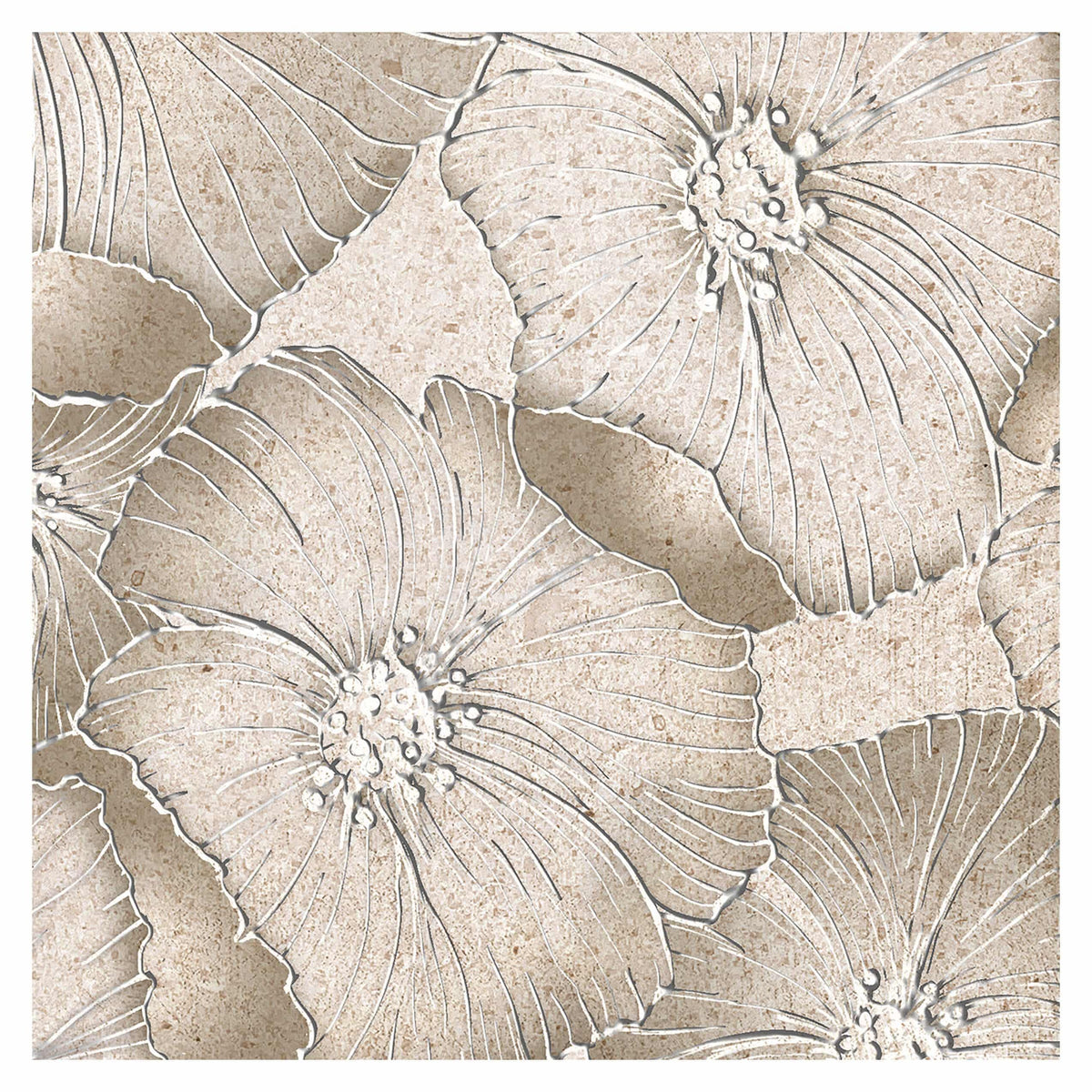 Stone Impressions Tibetan Fields Sunset Ivory tile — available at Surface Group
