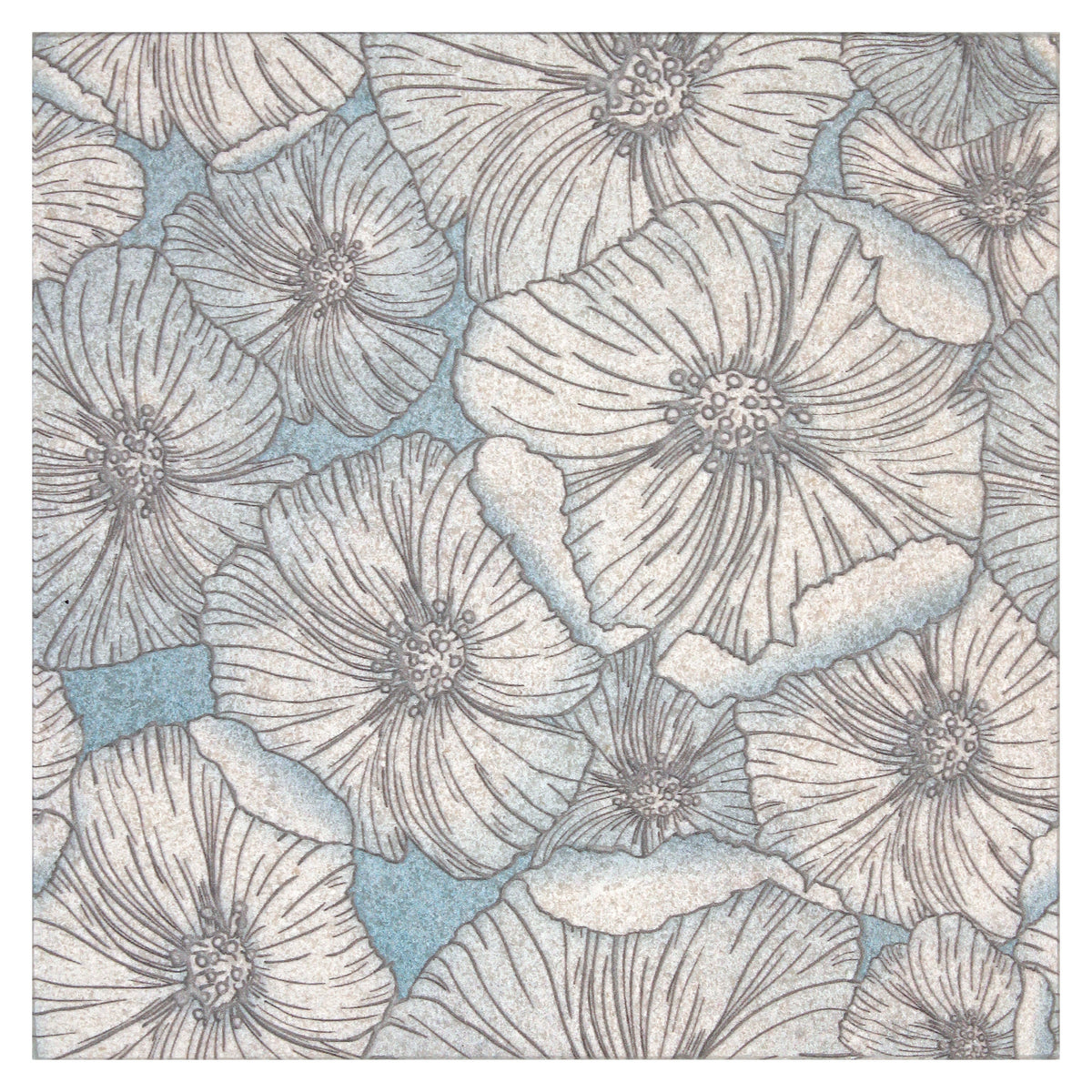 Tibetan Fields Blush field tile, alternate product view, 12"×12"×3/8" size. Premium travertine for floors and walls.