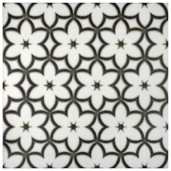 Wallflowers Alice Blue field tile, alternate product view, 12"×12"×3/8" size. Premium travertine for floors and walls.