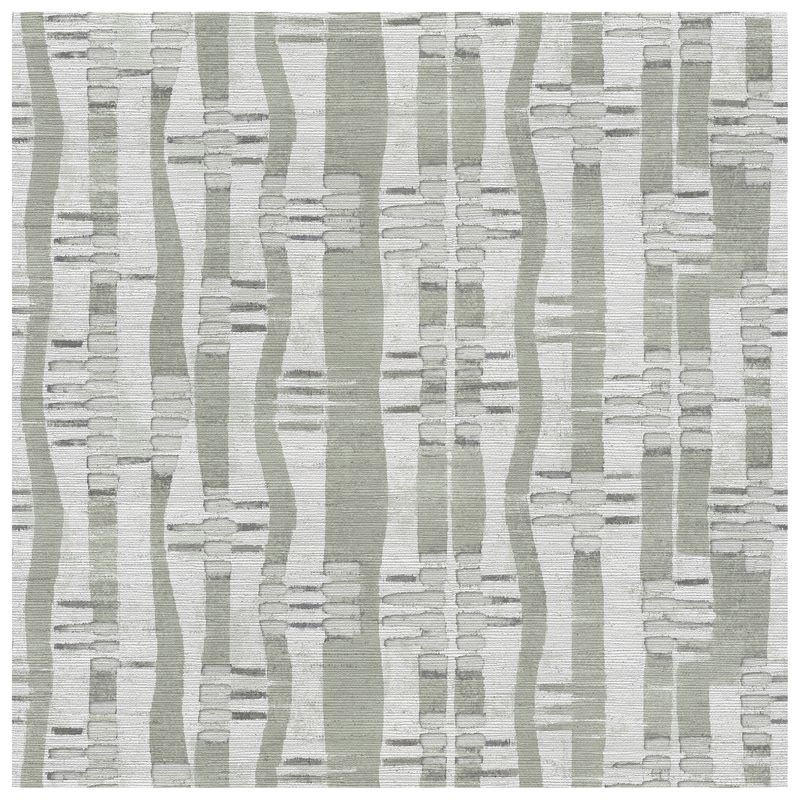 Weft Pistachio Cream wallcovering, top-down product view