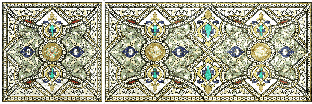 Zellii Original field tile, top-down product view, 3"×3"×3/8" size. Premium travertine for floors and walls.