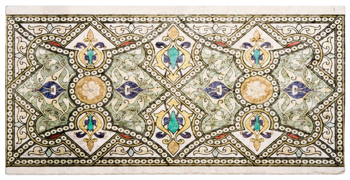 Zellii Original field tile, top-down product view, 6"×6"×3/8" size. Premium natural stone for floors and walls.