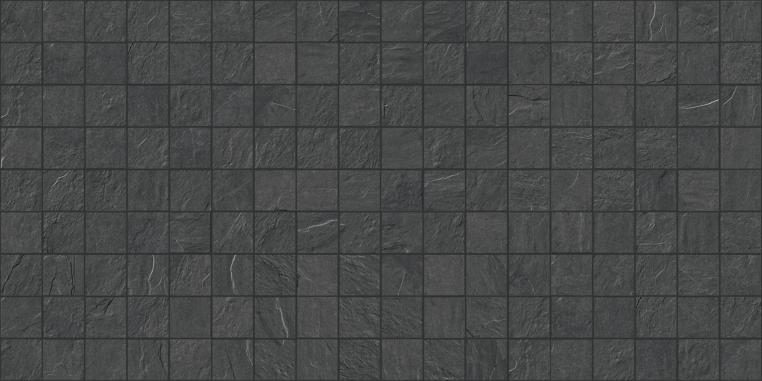 landmark 9mm trek anthracite straight stack 2x2 mosaic 12x12x9mm matte rectified porcelain tile distributed by surface group international