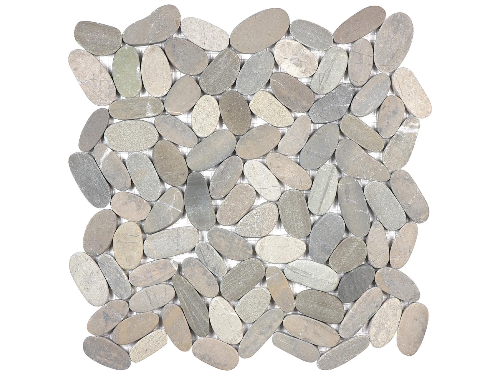 ZEN: Vitality Mica Flat Pebble Pebble Mosaic (11 13/32"×11 13/32"×5/16" | Matte | Rectified)