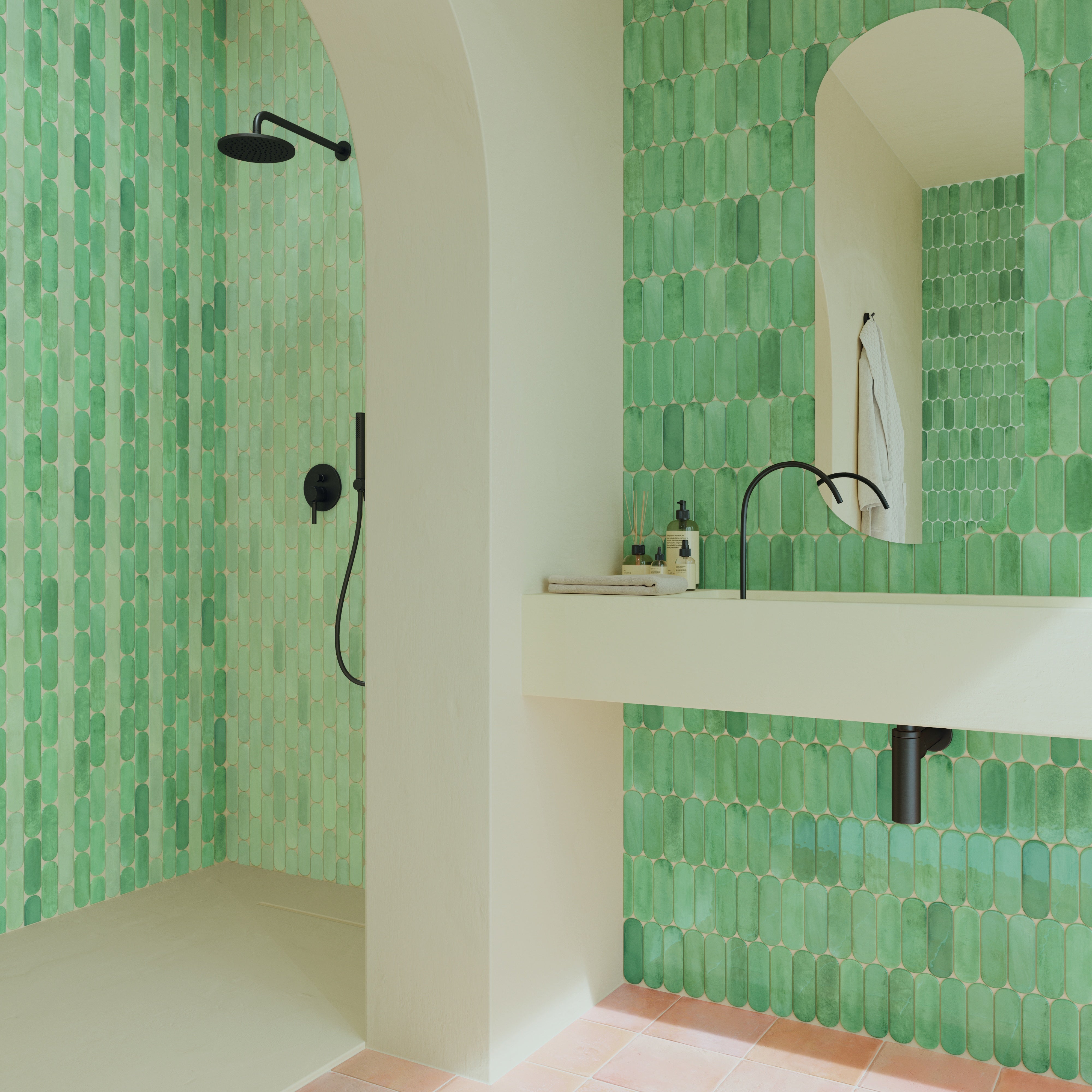 CALEMA: Clover Oval Field Tile (2"x6.3"x8.5-mm | glossy)