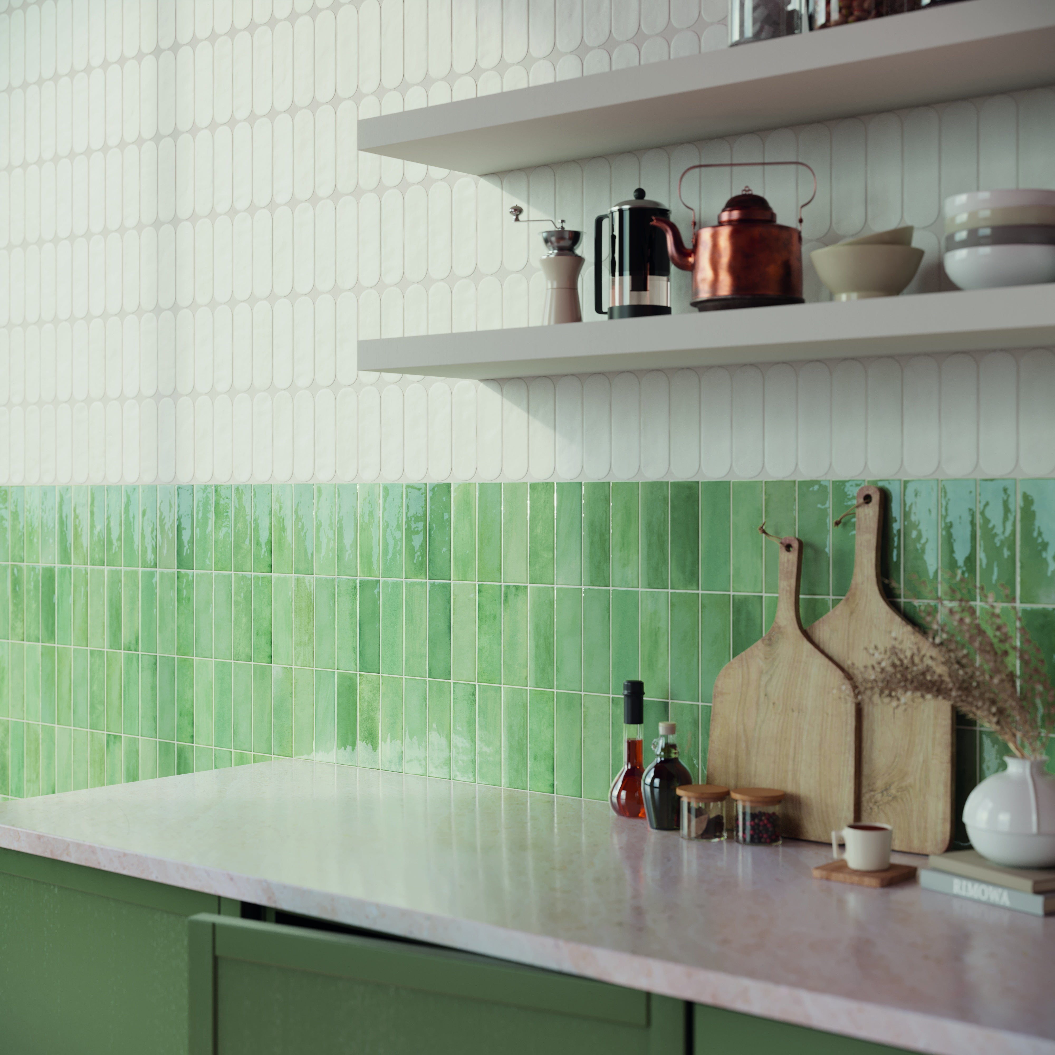CALEMA: Clover Rectangle Field Tile (2"x6.3"x8.5-mm | glossy)