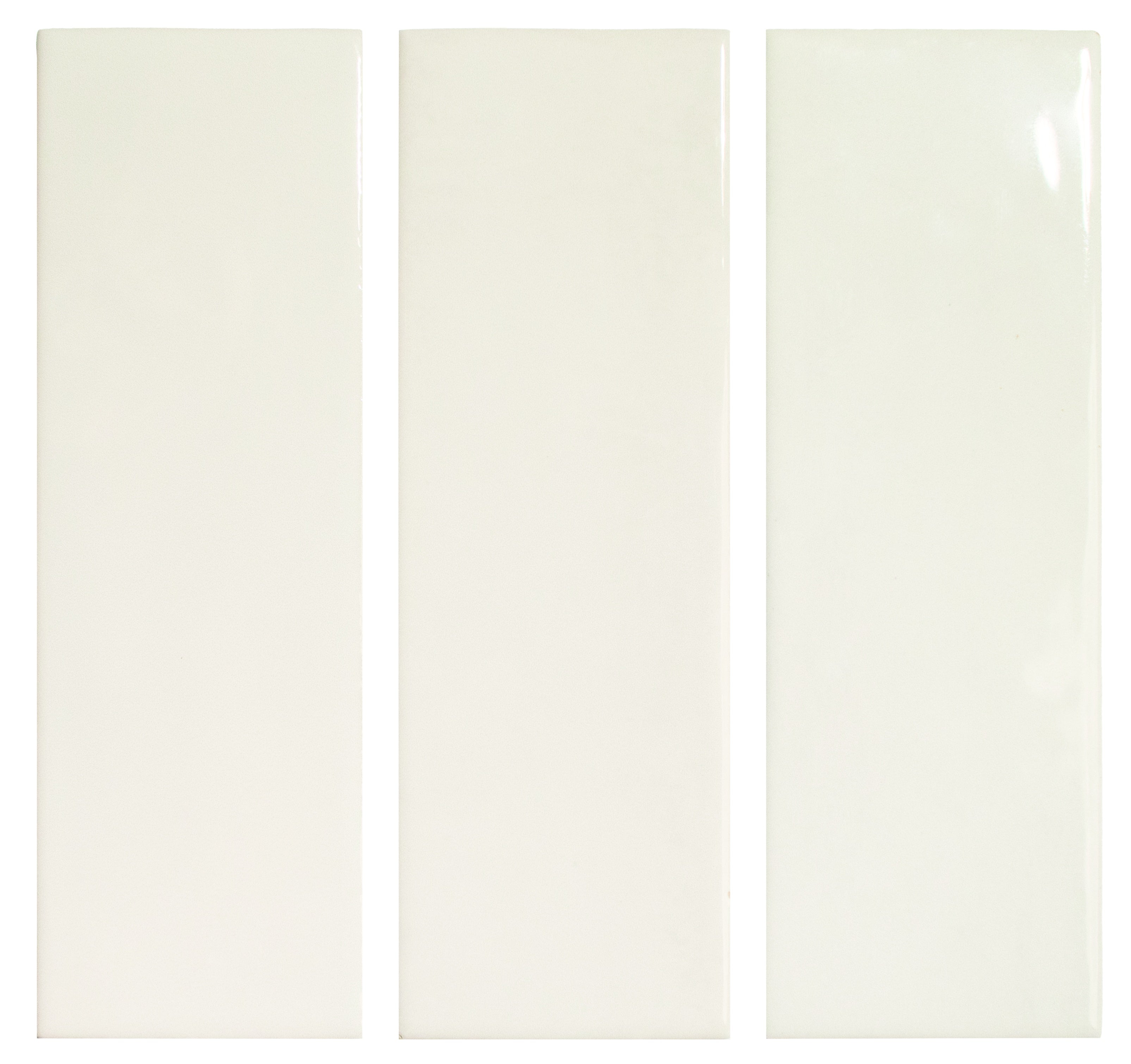 CALEMA: White Rectangle Field Tile (2"x6.3"x8.5-mm | glossy)