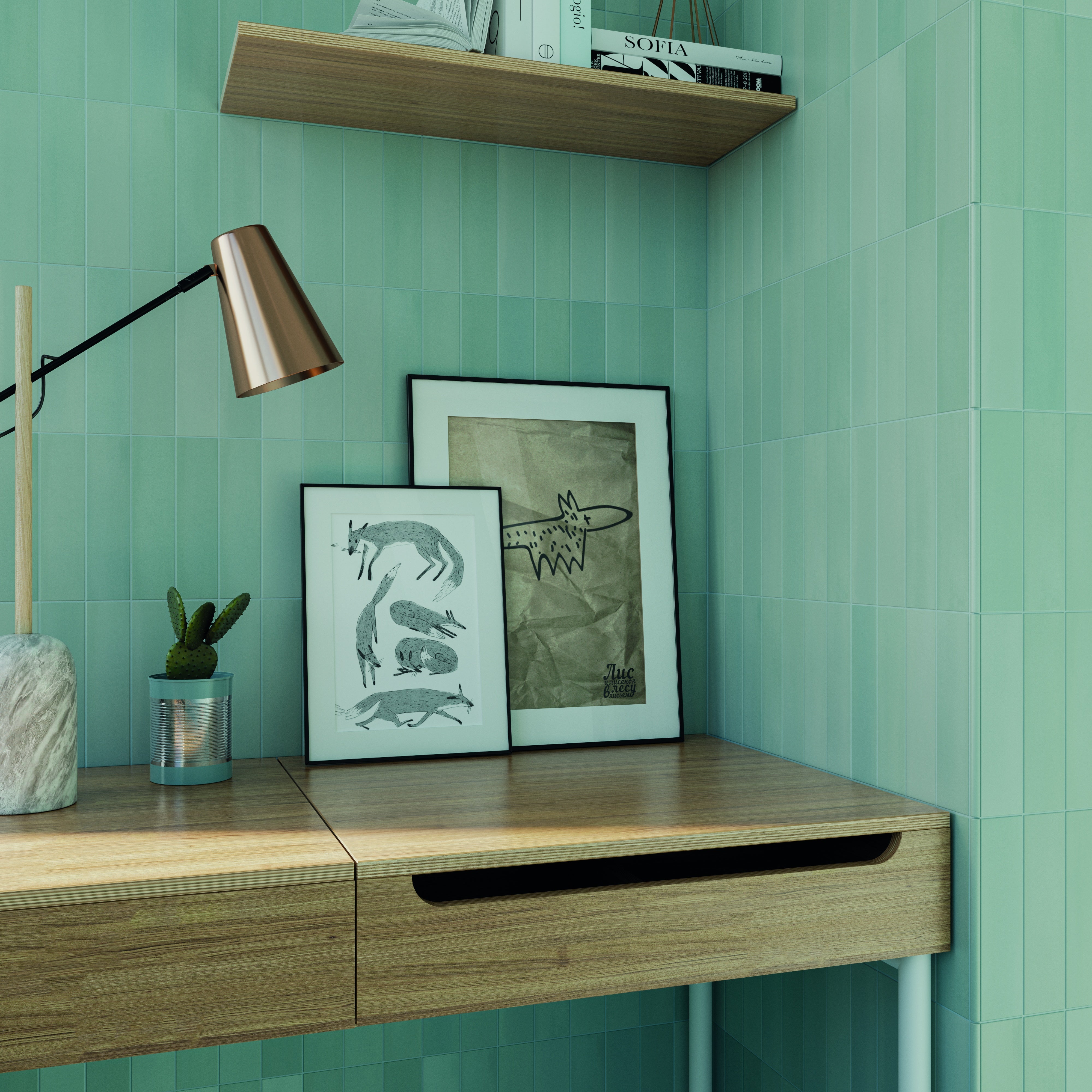 CANDY: Blue Finishing Edge Trim Tile (0.43"x8" | matte)