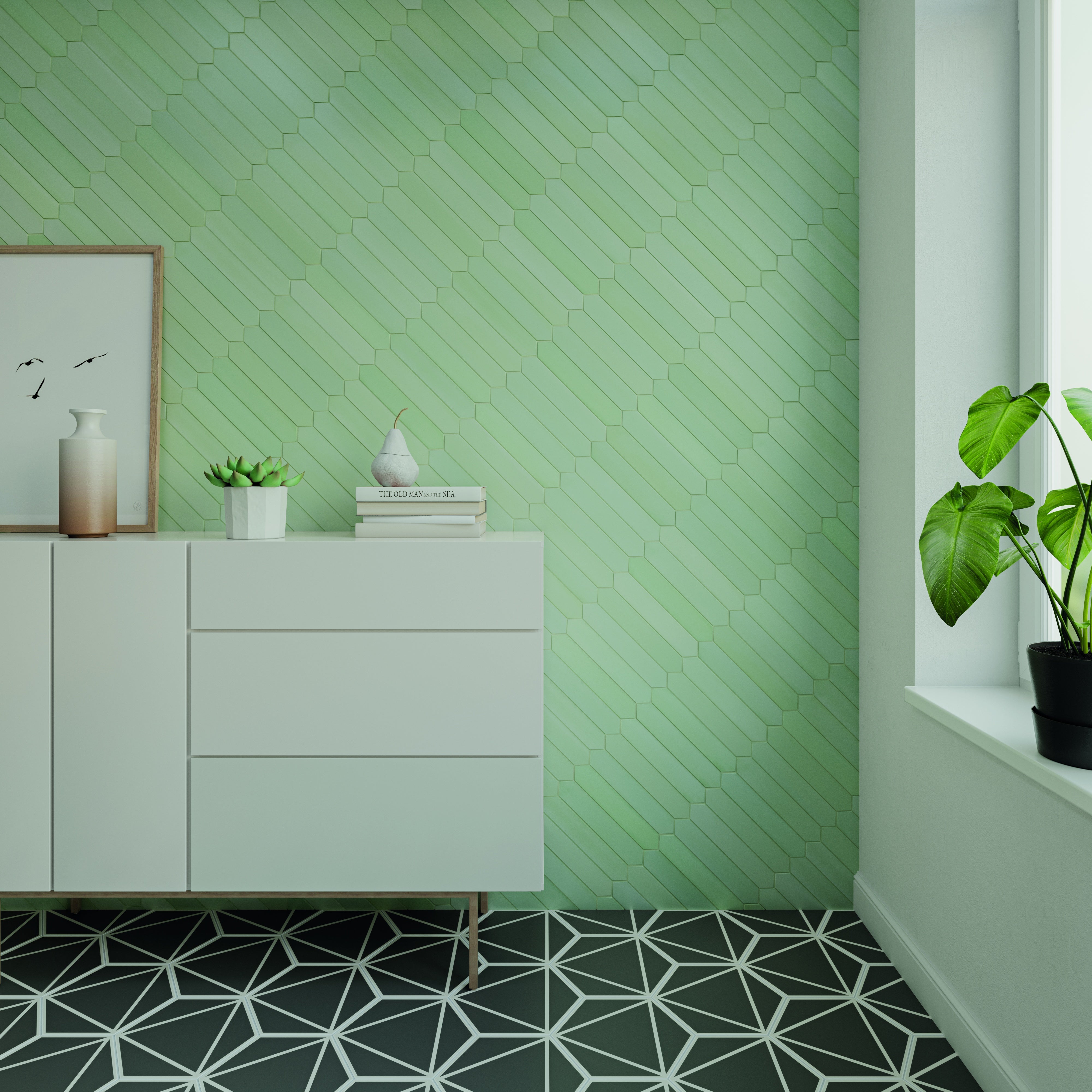 CANDY: Mint Finishing Edge Trim Tile (0.43"x8" | matte)