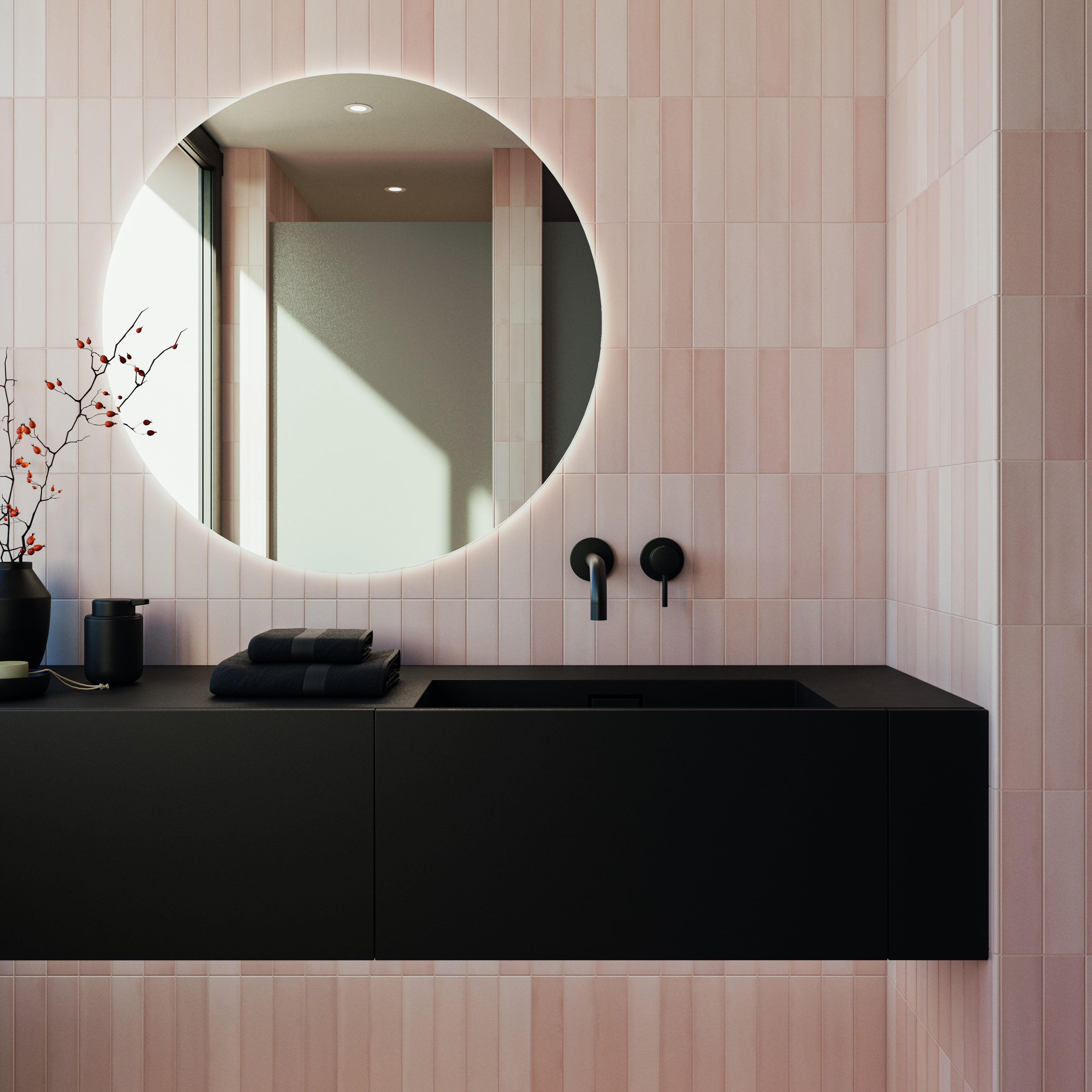CANDY: Pink Rectangle Field Tile (2"x8"x8.5-mm | matte)
