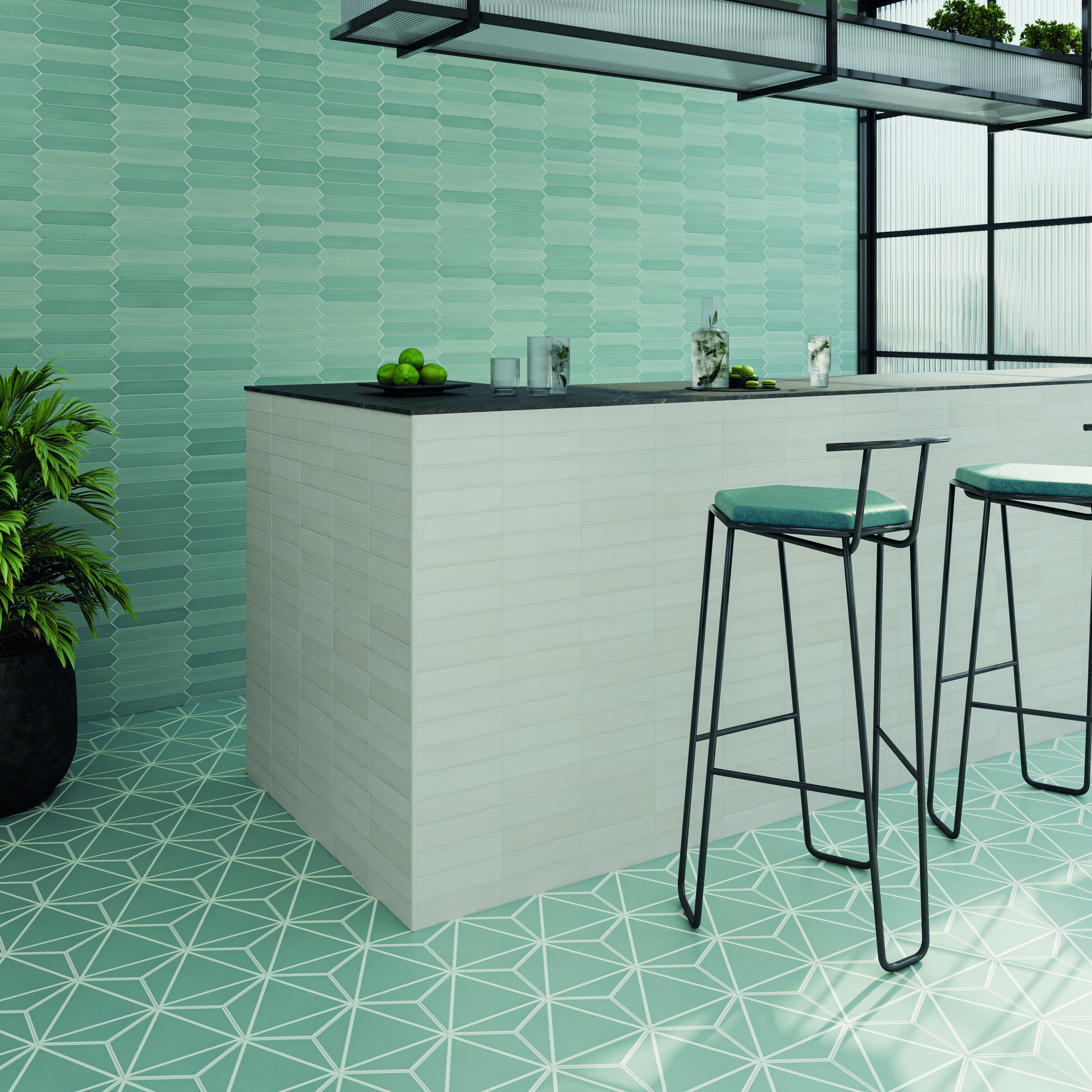 CANDY: White Rectangle Field Tile (2"x8"x8.5-mm | matte)
