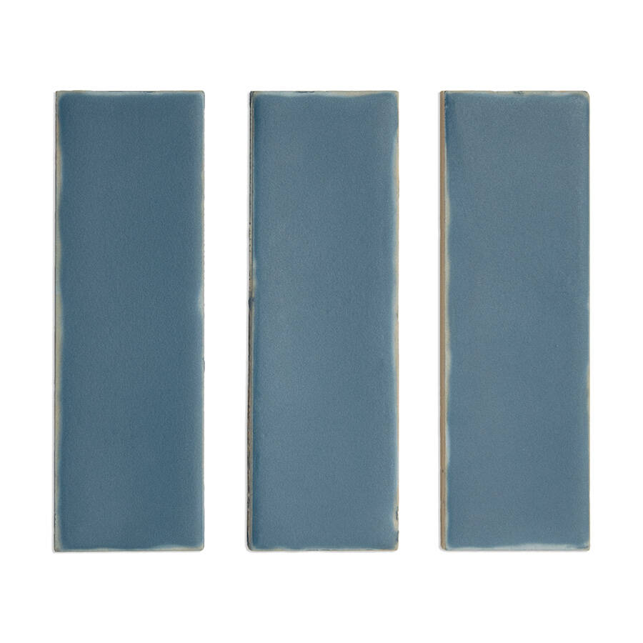 CHALK: Steel Blue Rectangle Field Tile (1.6"x5"x8-mm | matte)