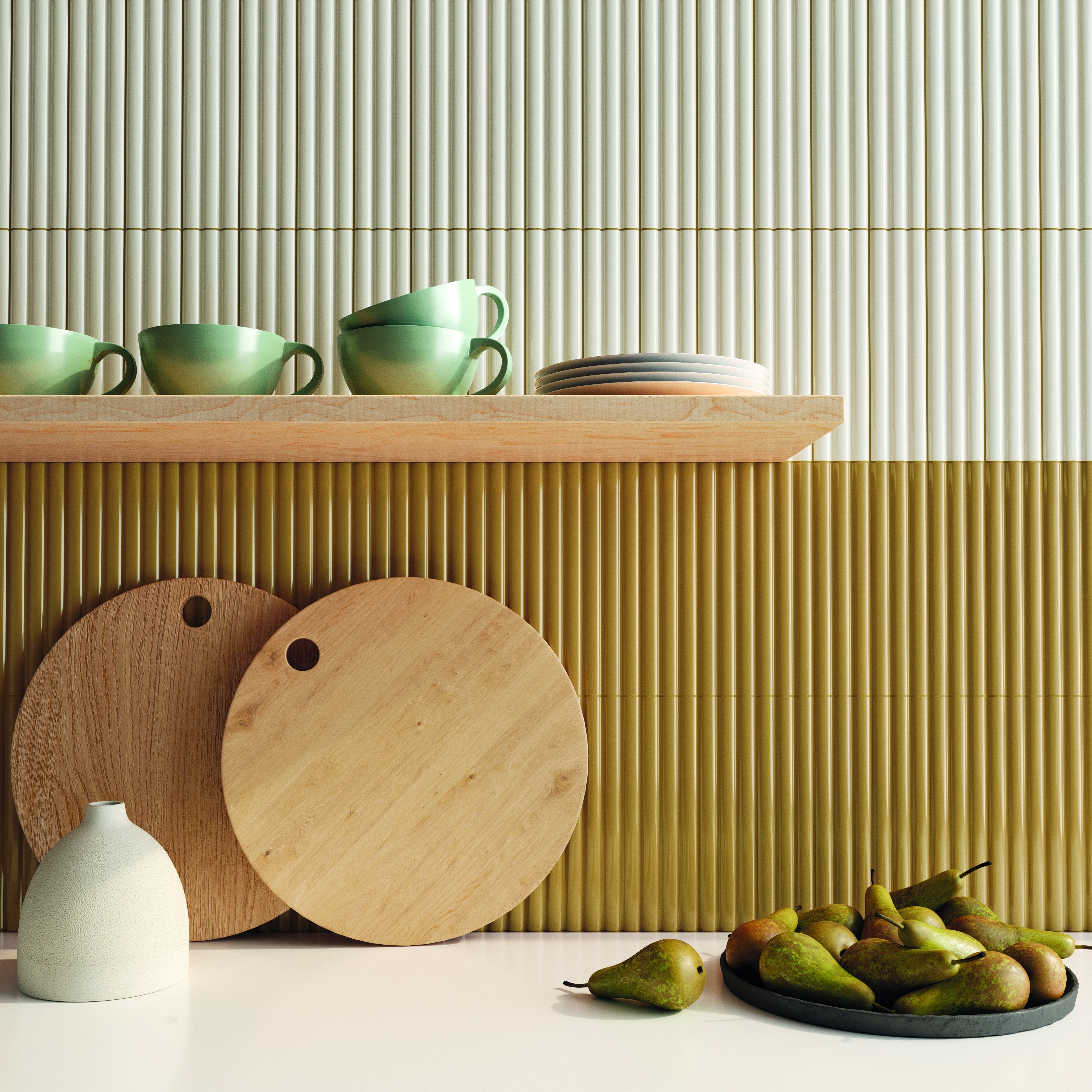 MATCH: Dijon Curved Field Tile (2.5"x10"x11.2-mm | matte)