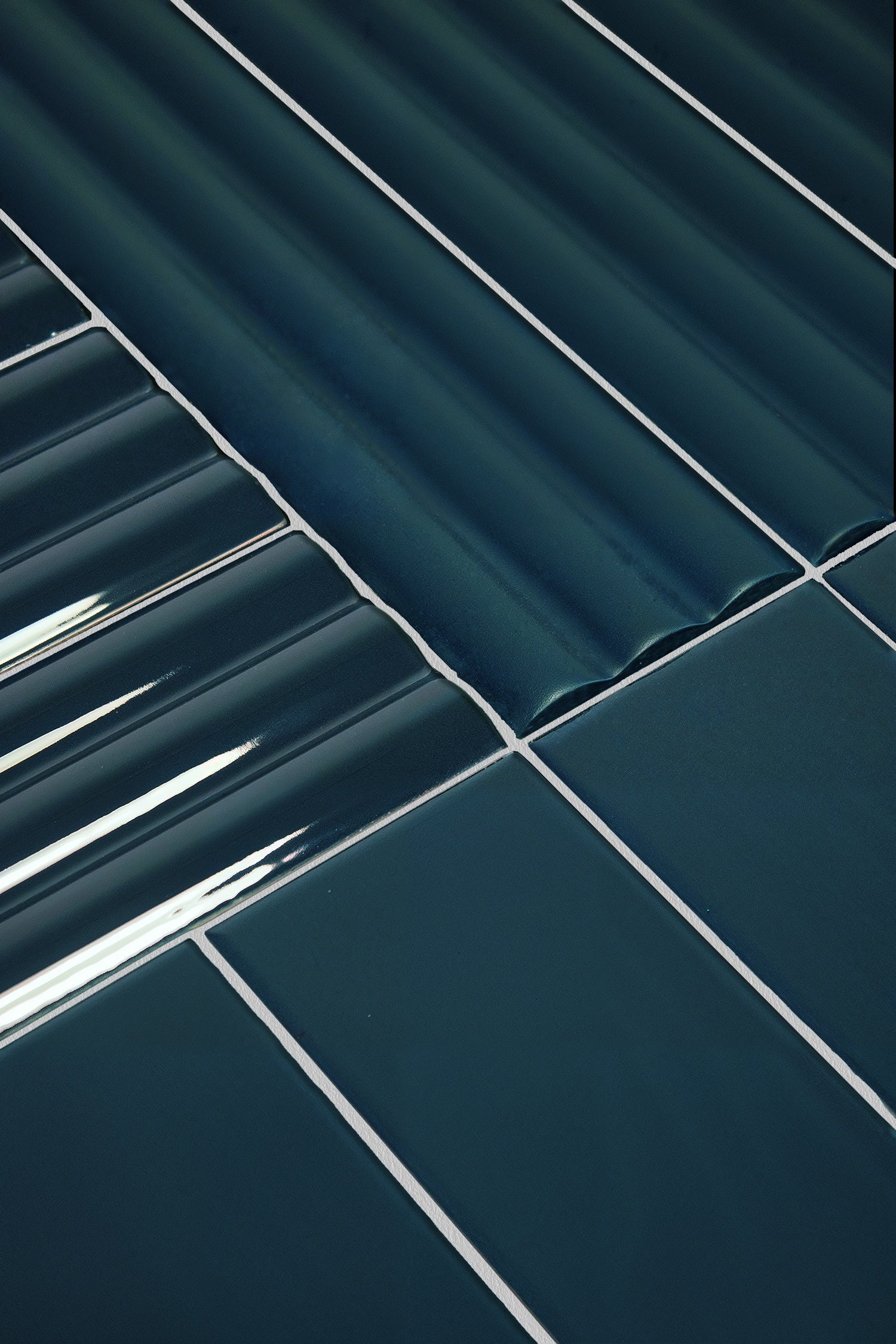 MATCH: Midnight Blue Rectangle Field Tile (2.5"x10"x8-mm | glossy)