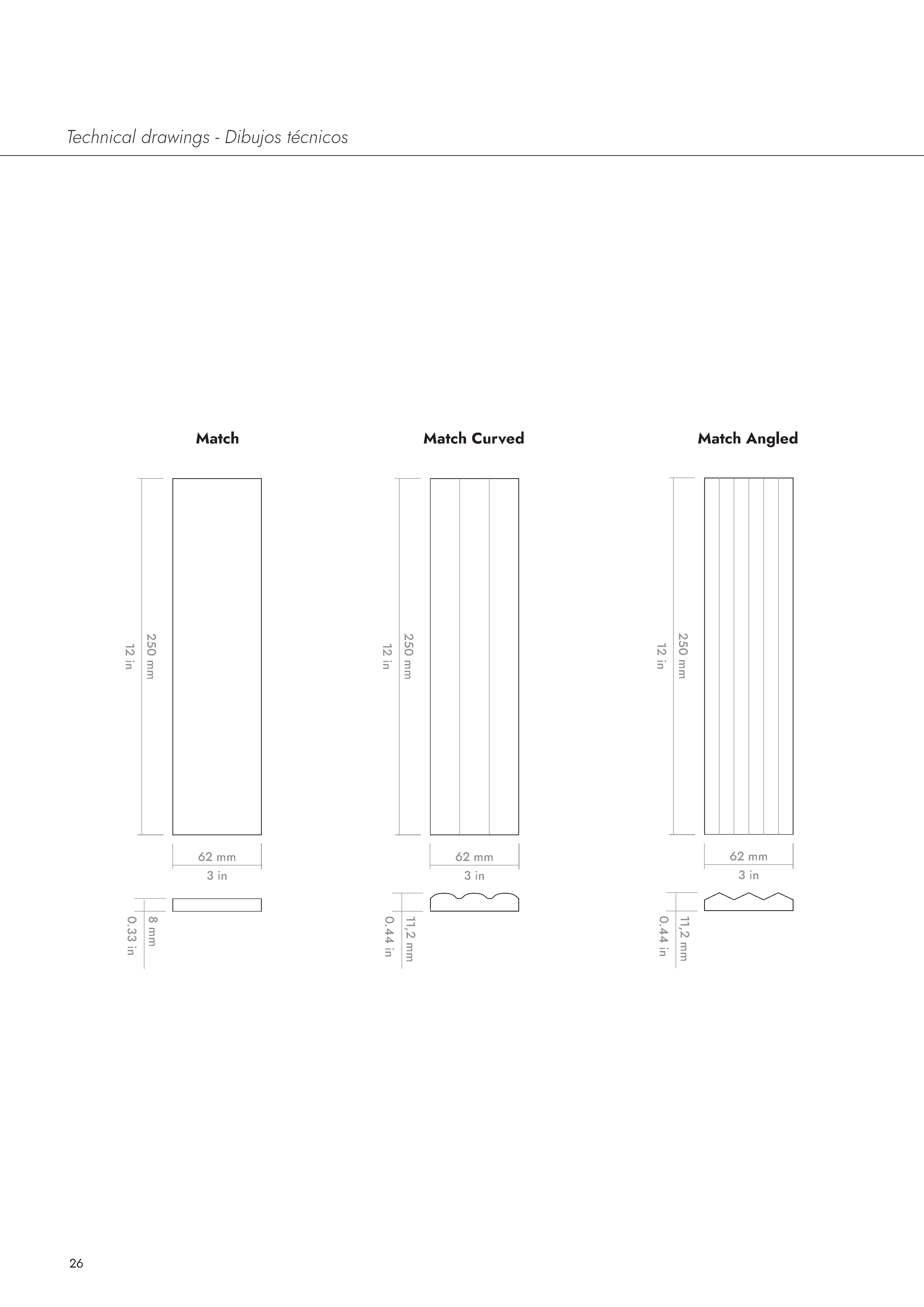 MATCH: Dijon Angled Field Tile (2.5"x10"x11.2-mm | matte)