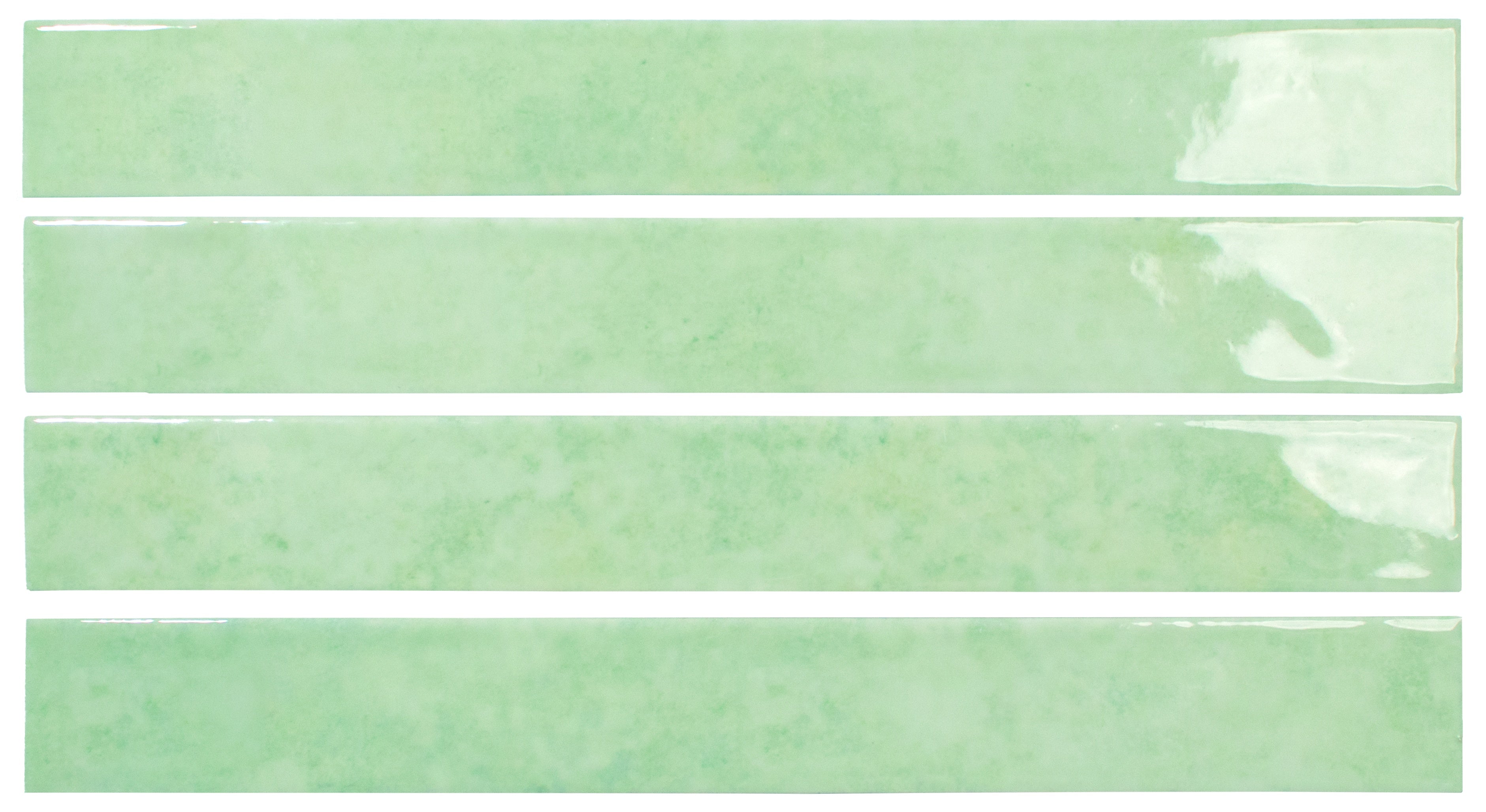 MISTRAL: Aquamarine Rectangle Field Tile (1.5"x12.2"x8.5-mm | glossy)