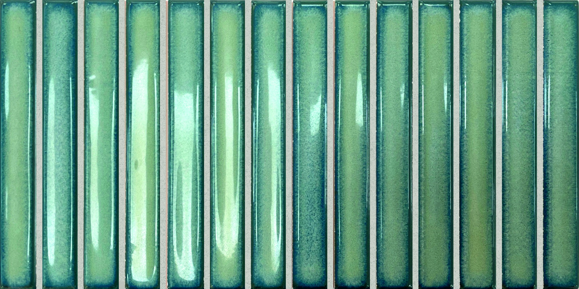 OSAKA BARS: Green Straight Stack Mosaic (5"x10"x10.5-mm | glossy)