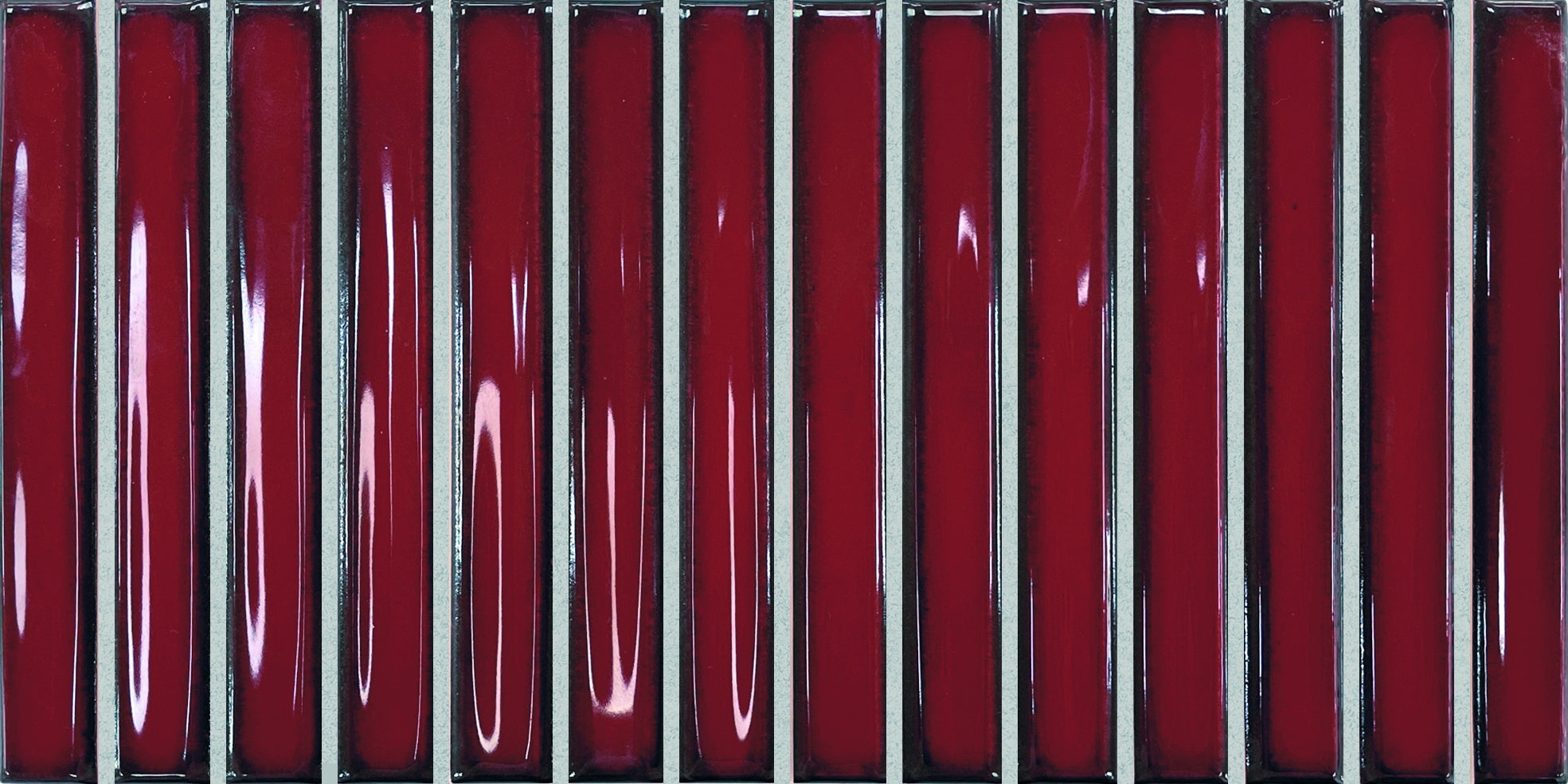 OSAKA BARS: Red Straight Stack Mosaic (5"x10"x10.5-mm | glossy)