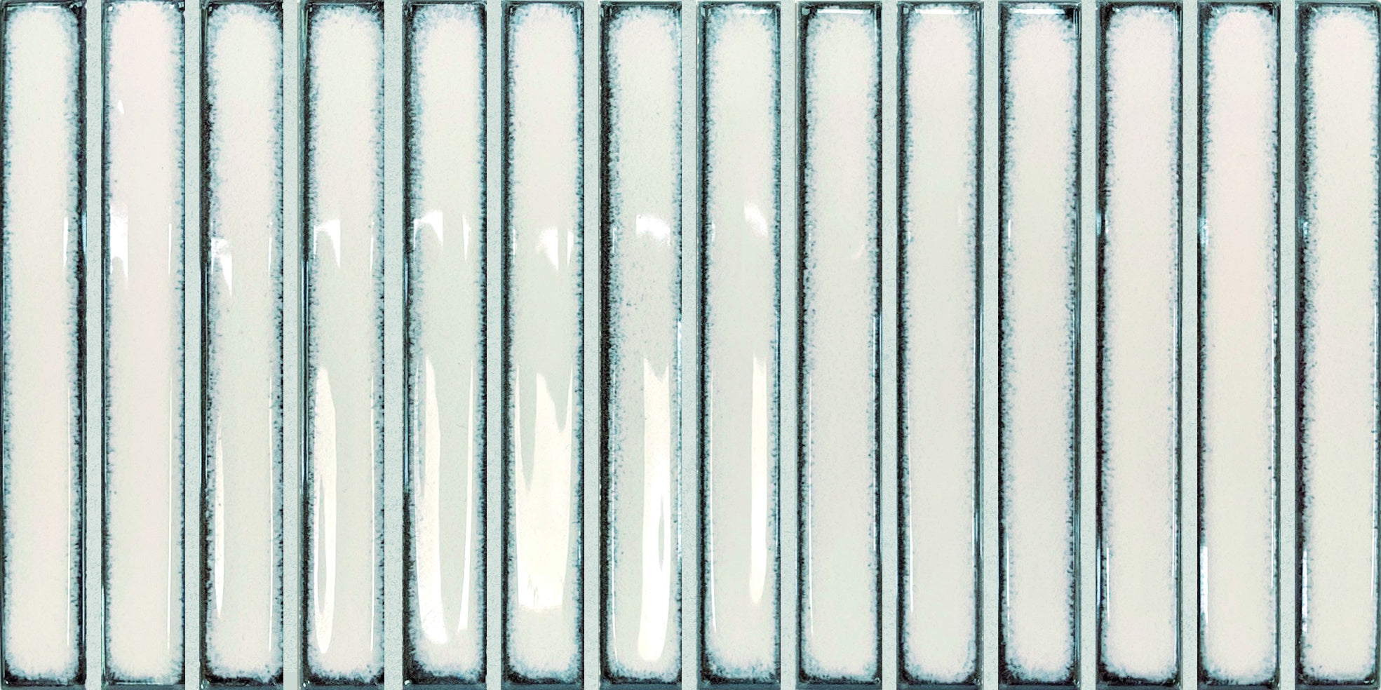 OSAKA BARS: White Straight Stack Mosaic (5"x10"x10.5-mm | glossy)