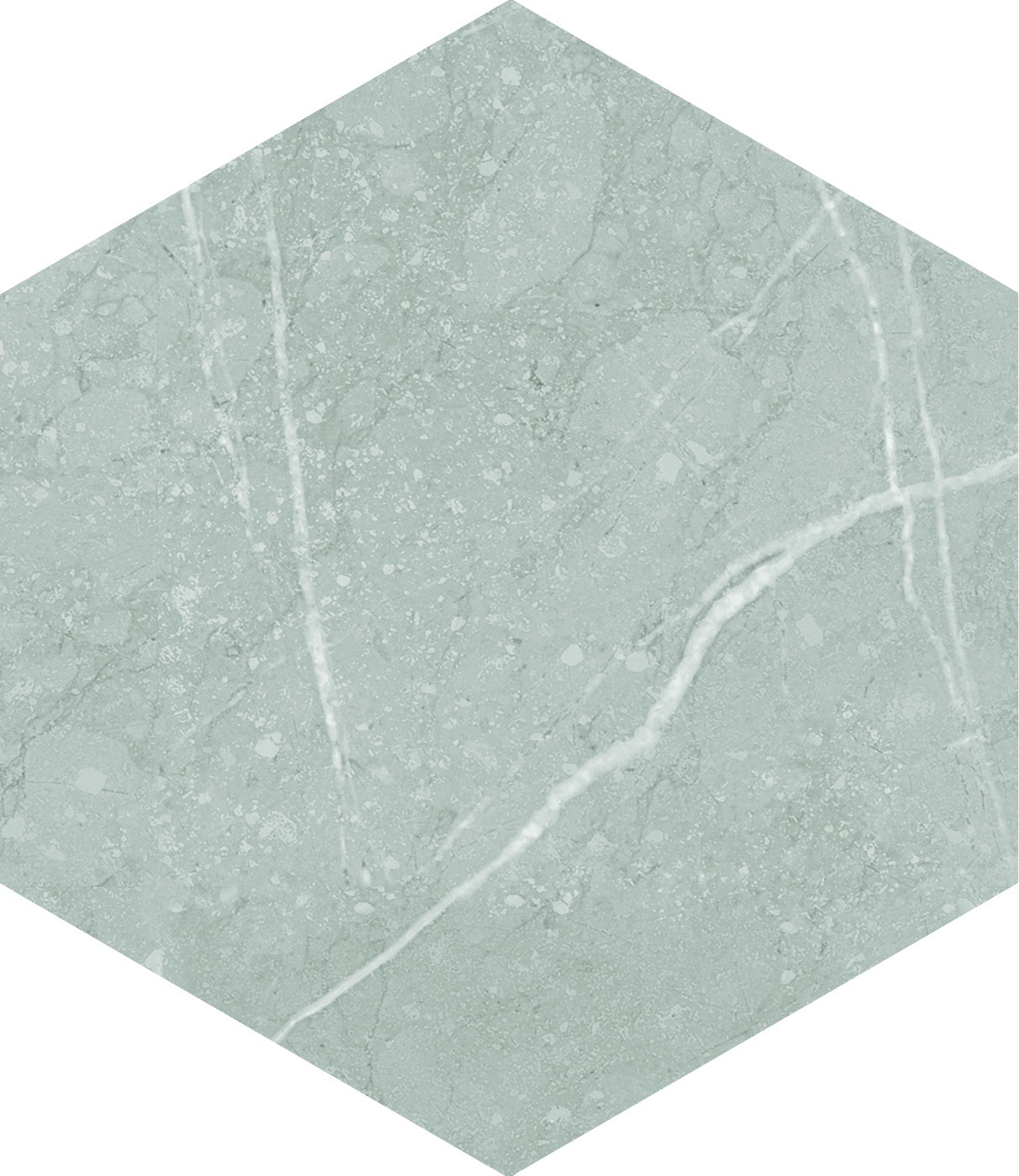 PIETRA: Grey Hexagon Field Tile (5.5"x6.3"x8.5-mm | matte)