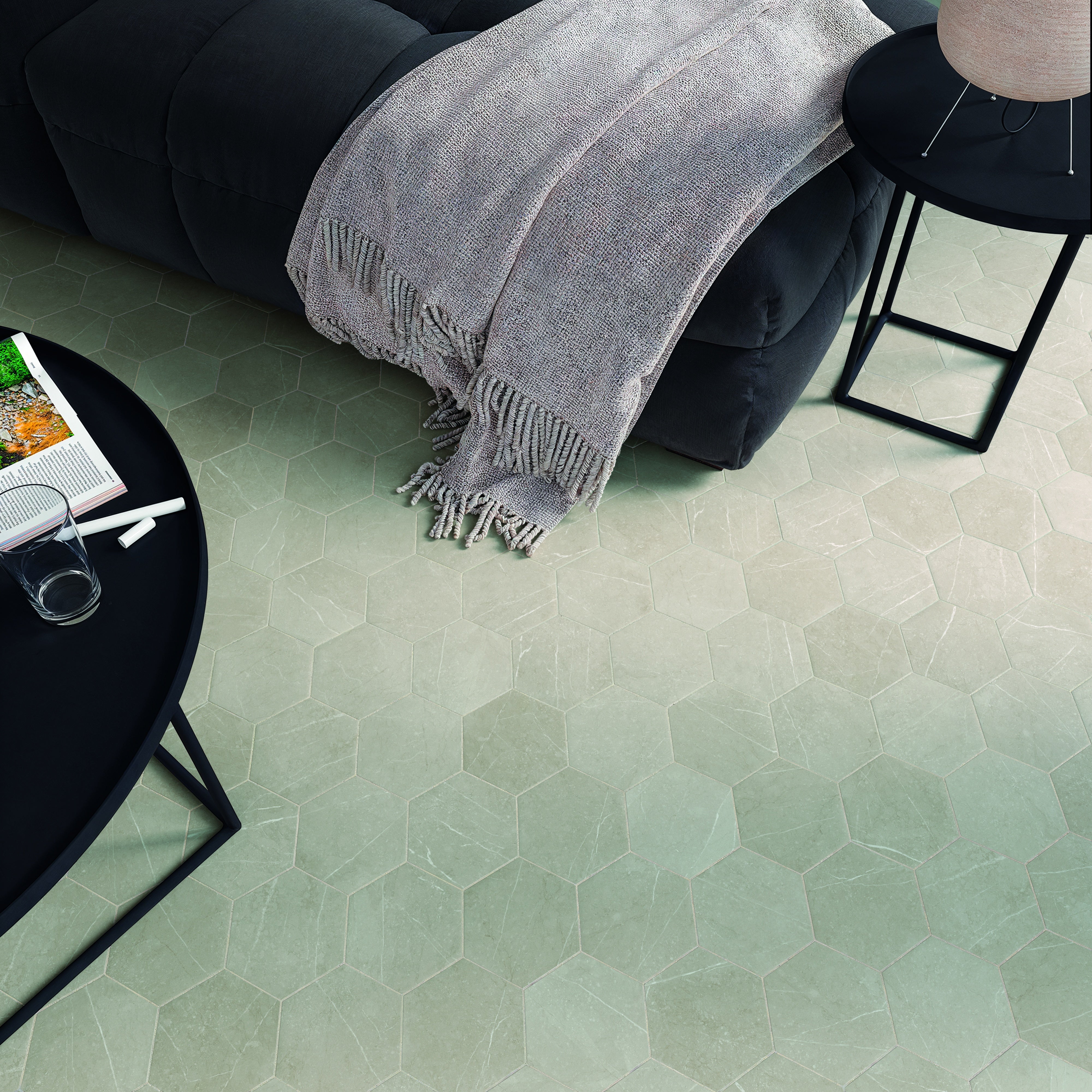PIETRA: Linen Hexagon Field Tile (5.5"x6.3"x8.5-mm | matte)