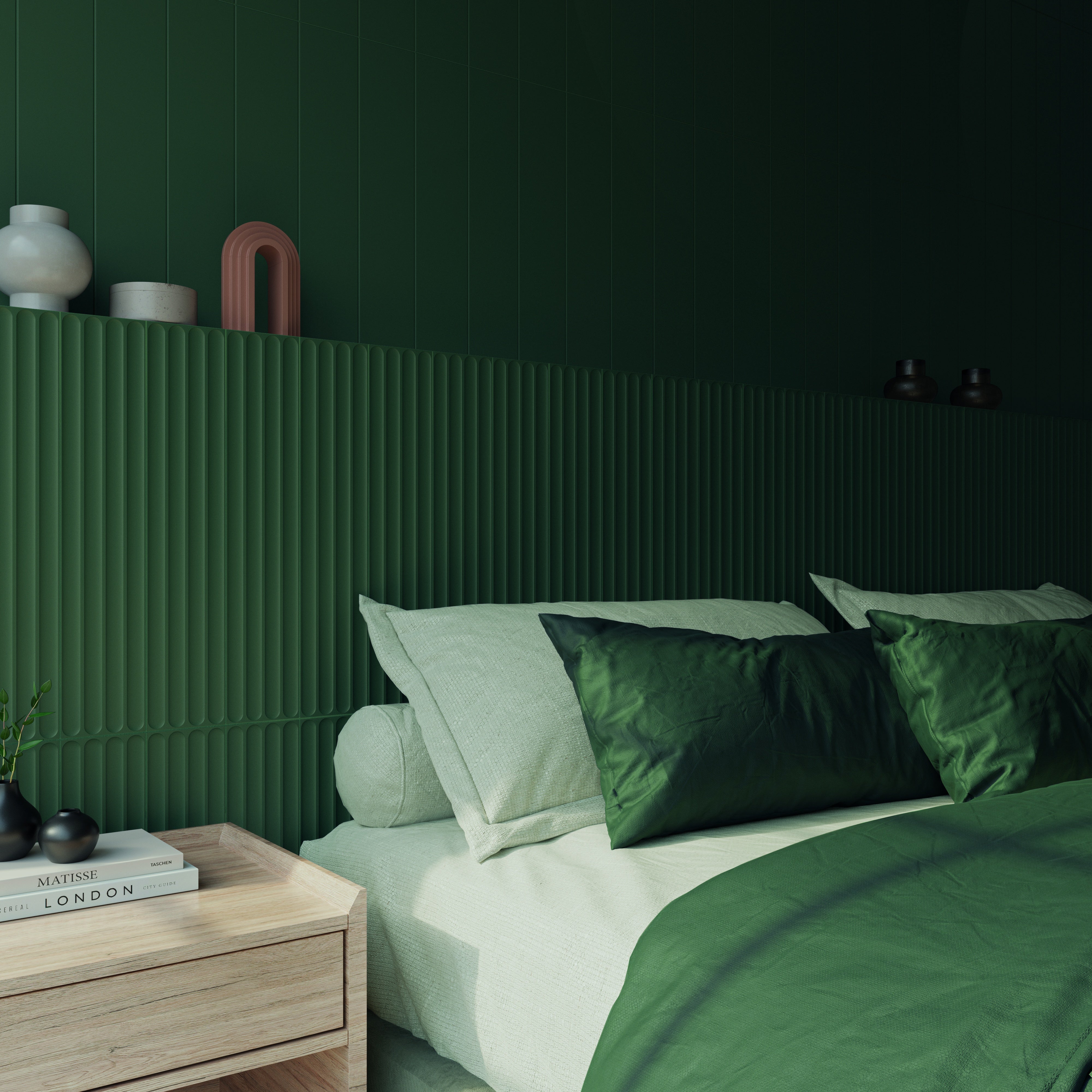 PLINTO: Green Rectangle Field Tile (4.2"x21.3"x10-mm | matte)