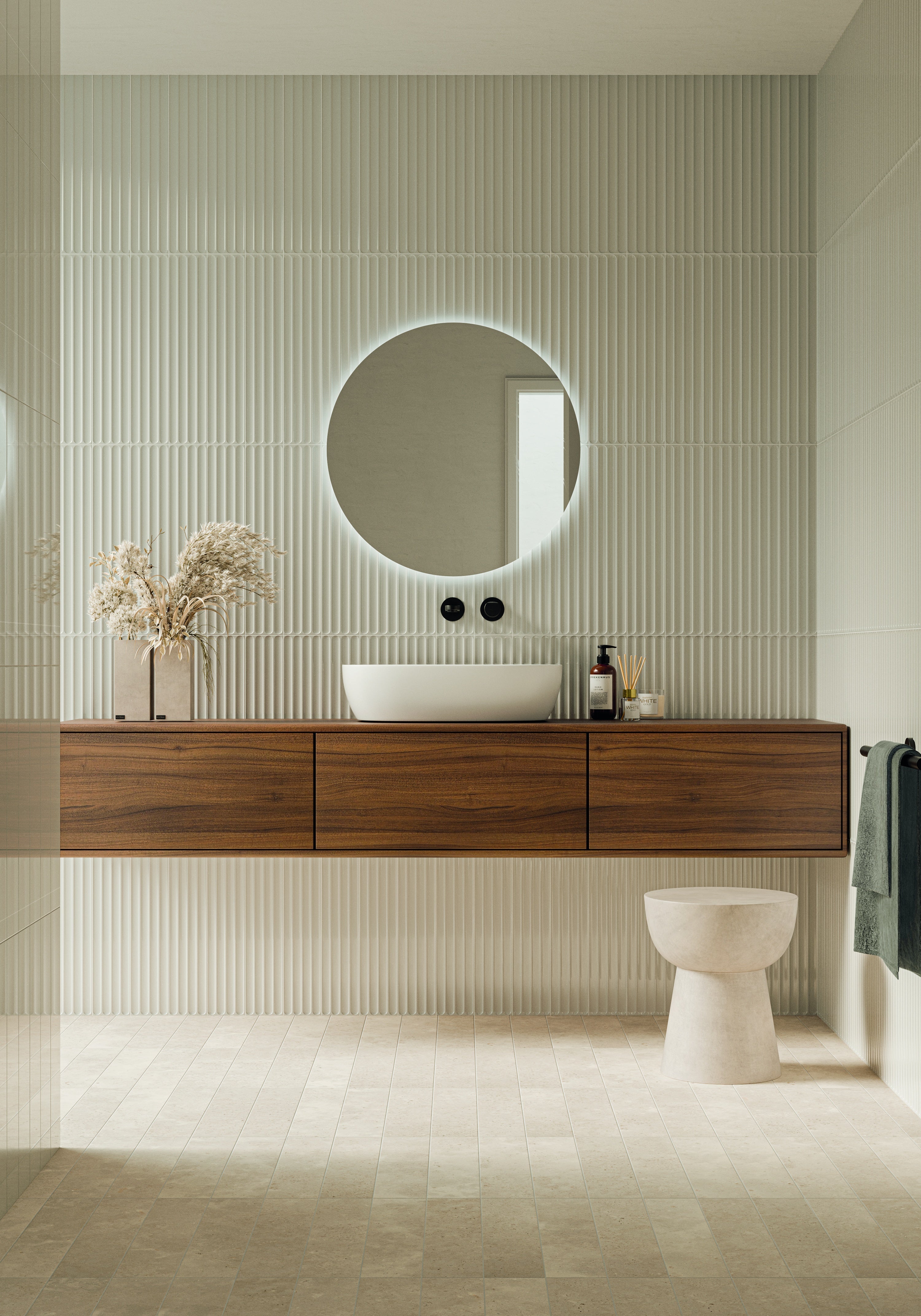PLINTO: Greige In Field Tile (4.2"x21.3"x10-mm | glossy)