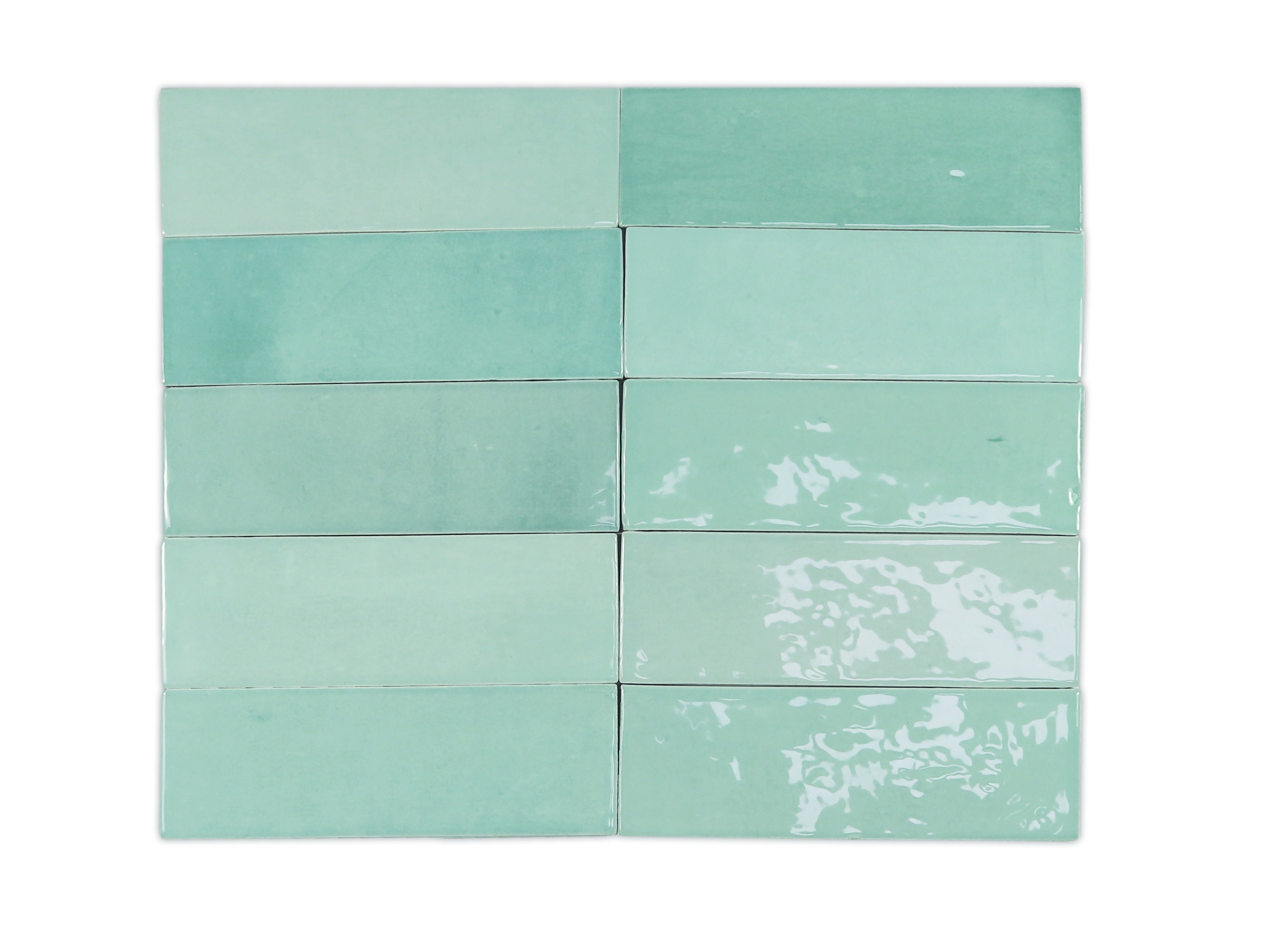 SAFI: Aqua Rectangle Field Tile (2"x6.3"x8.5-mm | glossy)