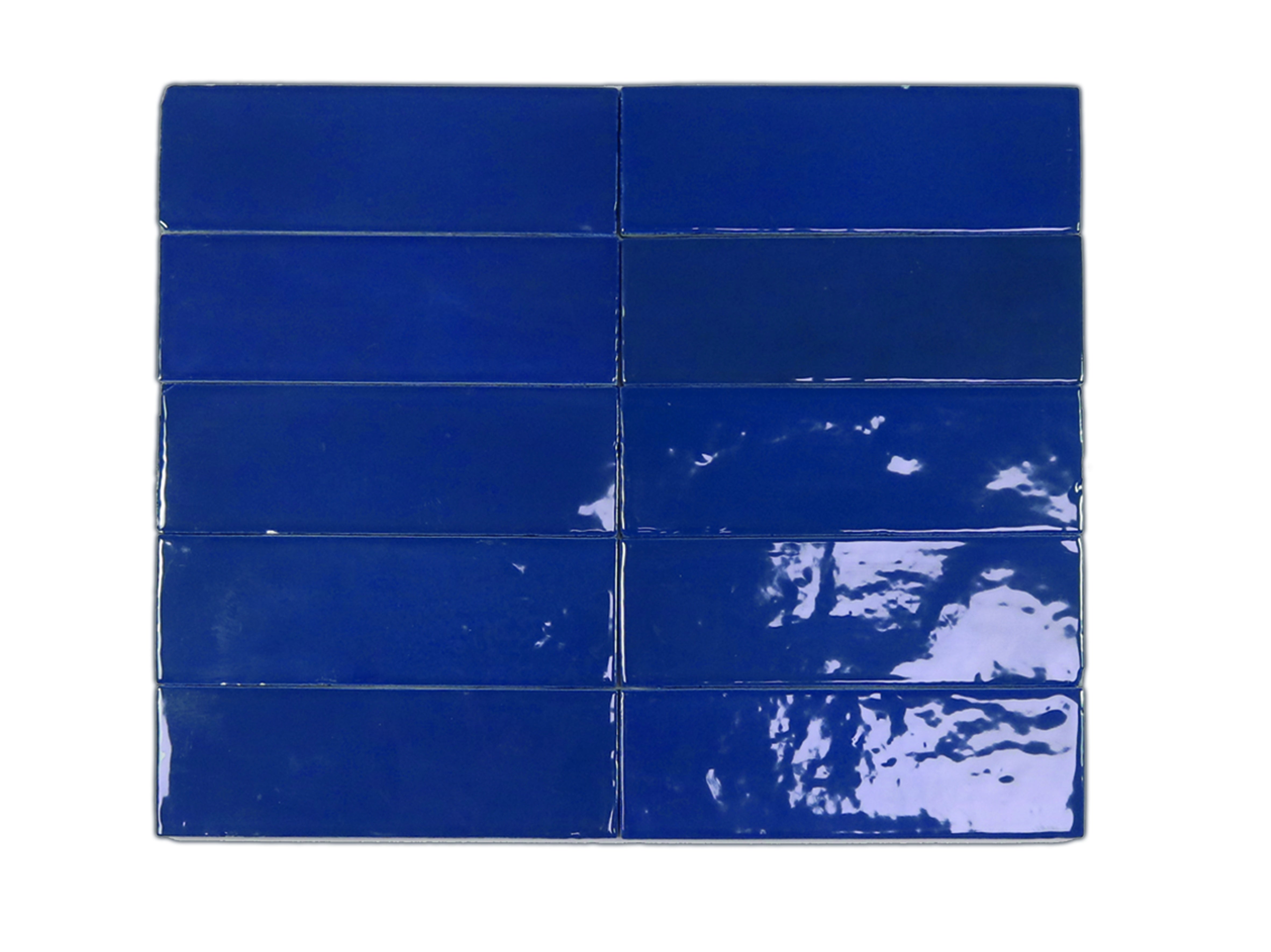 SAFI: Cobalt Rectangle Field Tile (2"x6.3"x8.5-mm | glossy)