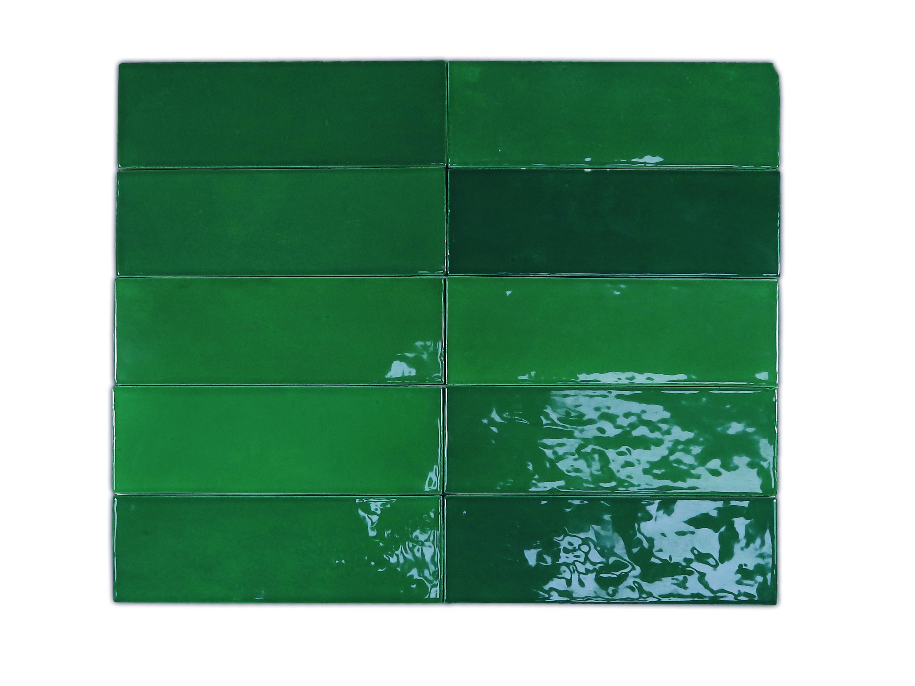 SAFI: Emerald Rectangle Field Tile (2"x6.3"x8.5-mm | glossy)