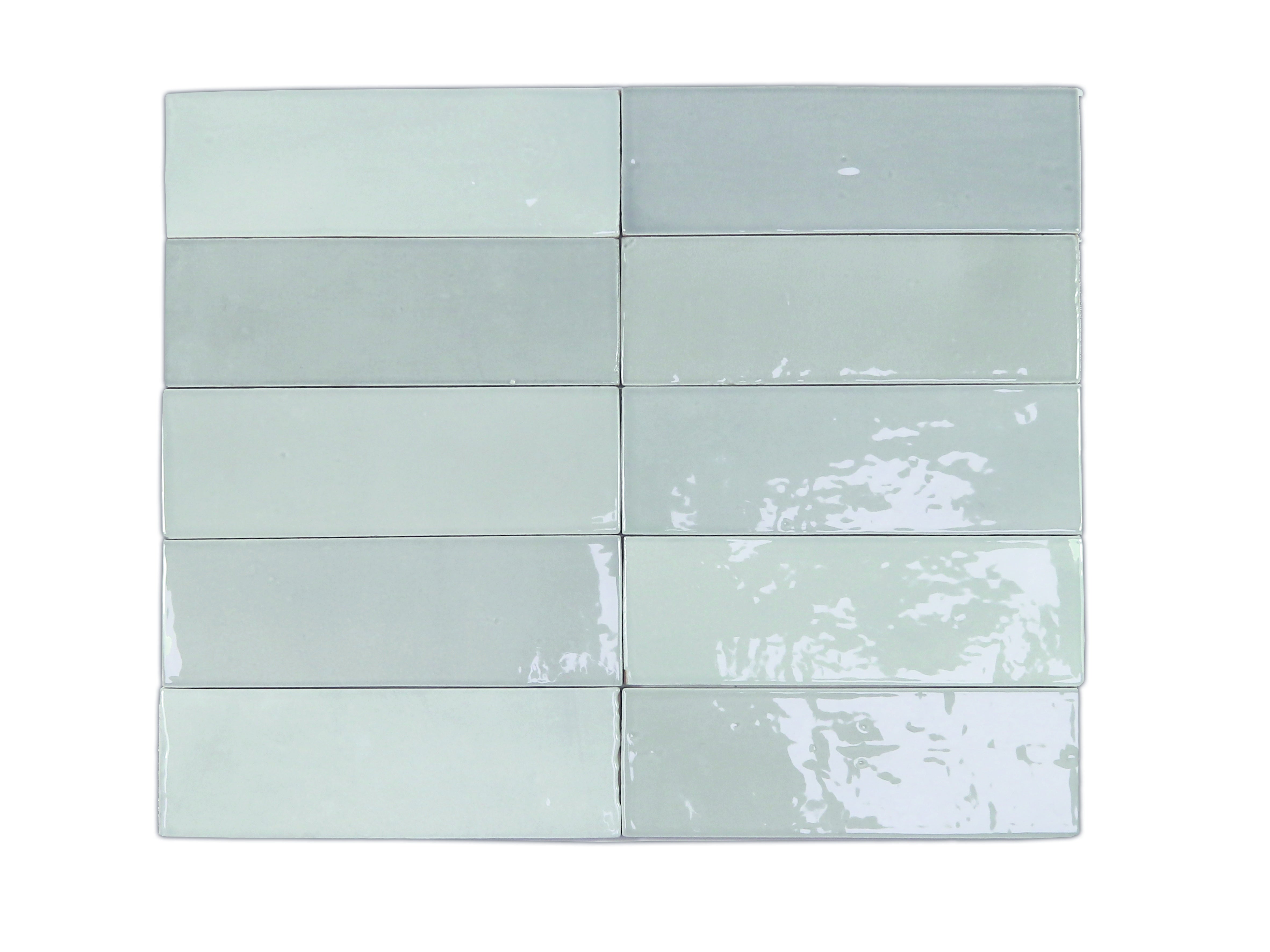 SAFI: Grey Rectangle Field Tile (2"x6.3"x8.5-mm | glossy)