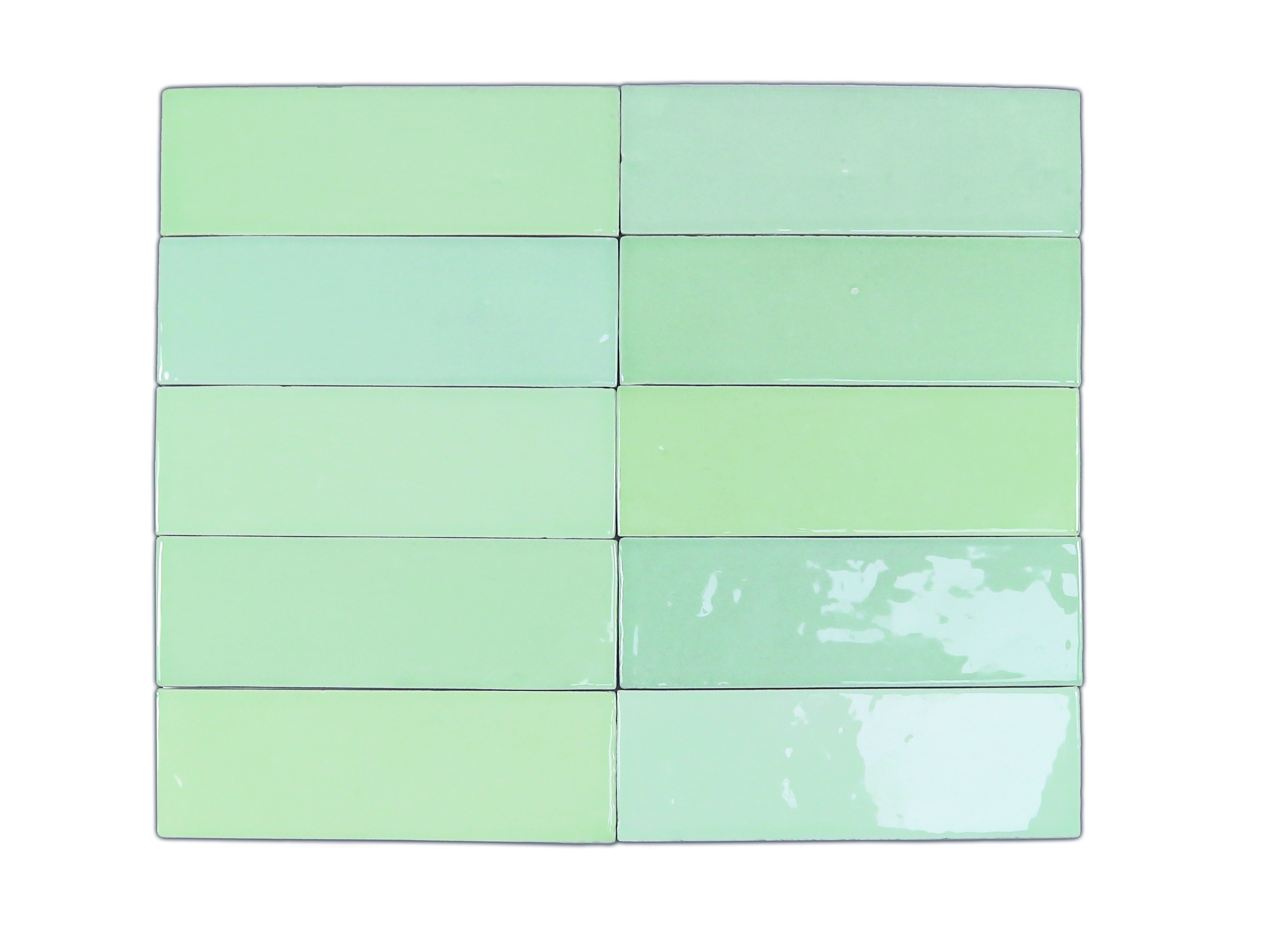 SAFI: Mint Rectangle Field Tile (2"x6.3"x8.5-mm | glossy)