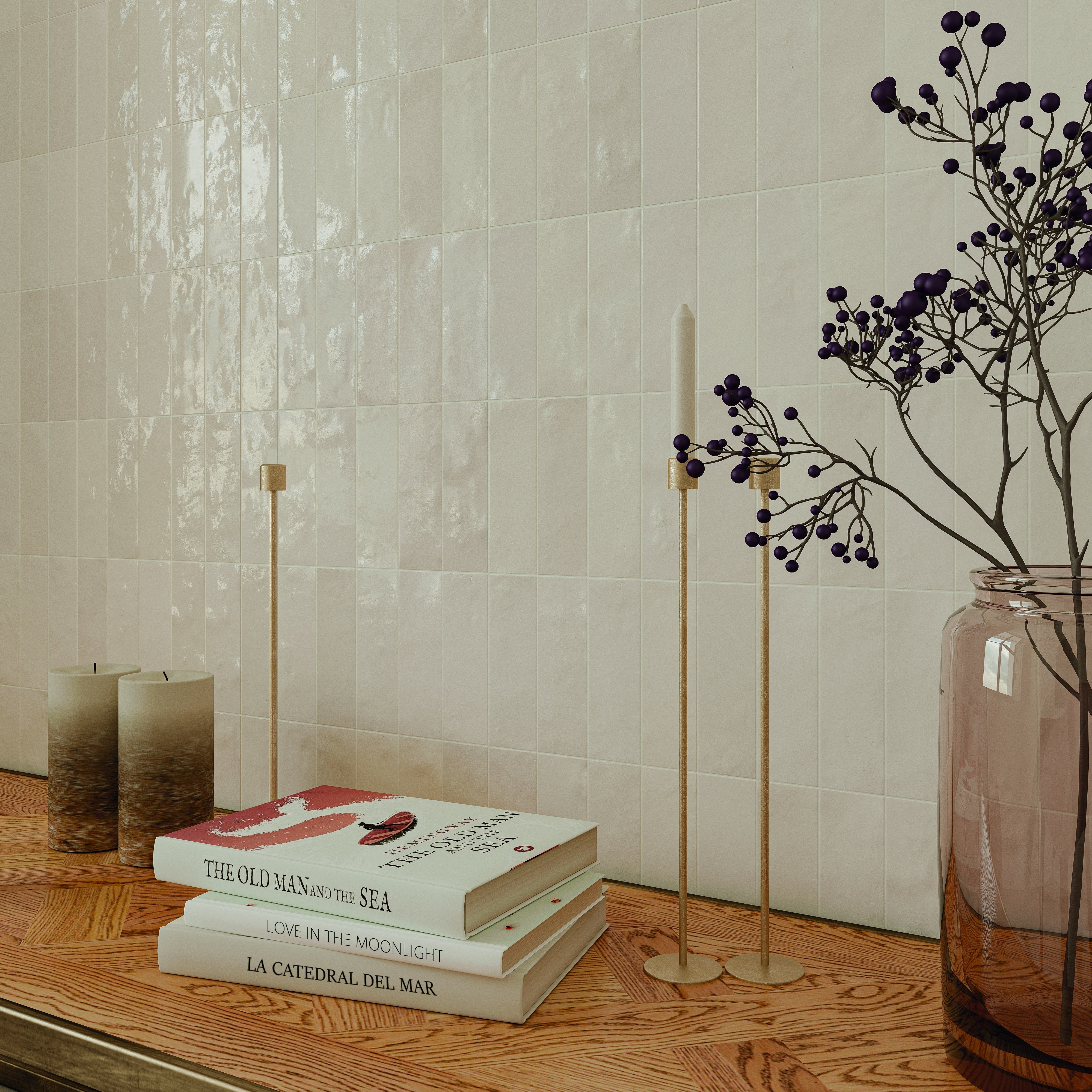 SAFI: Nude Rectangle Field Tile (2"x6.3"x8.5-mm | glossy)