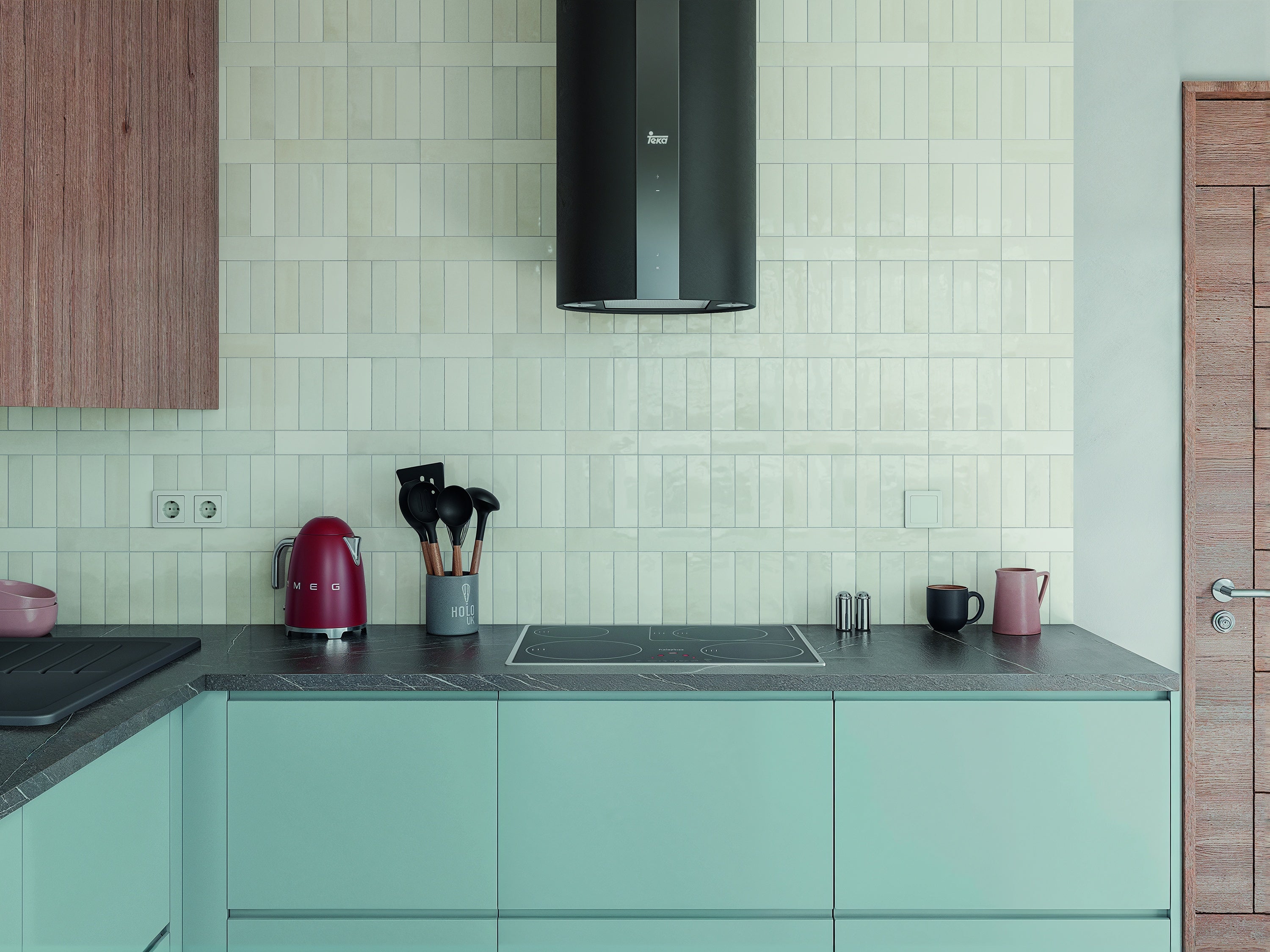 SAFI: White Finishing Edge Trim Tile (0.43"x6.3" | glossy)