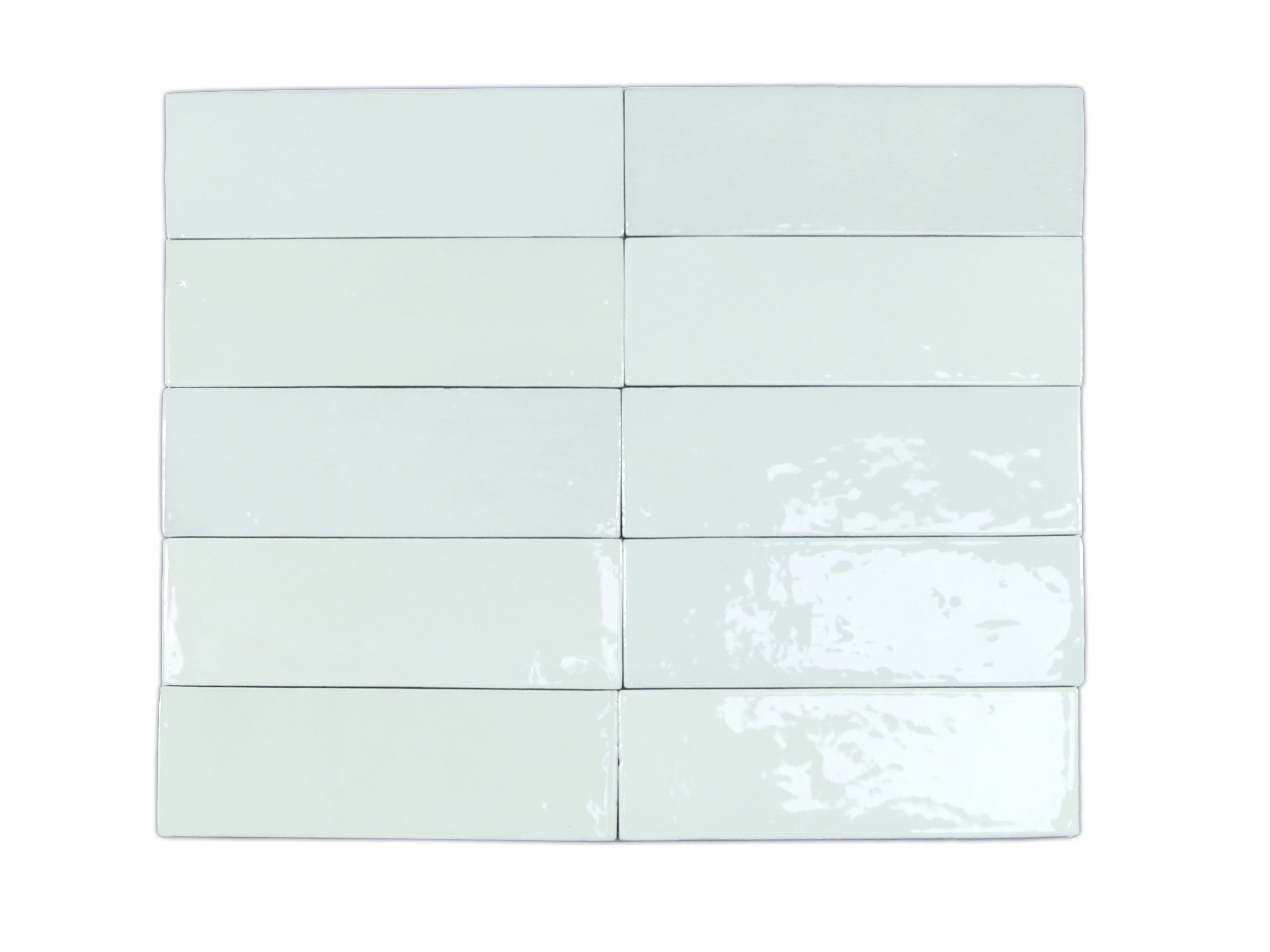 SAFI: White Finishing Edge Trim Tile (0.43"x6.3" | glossy)
