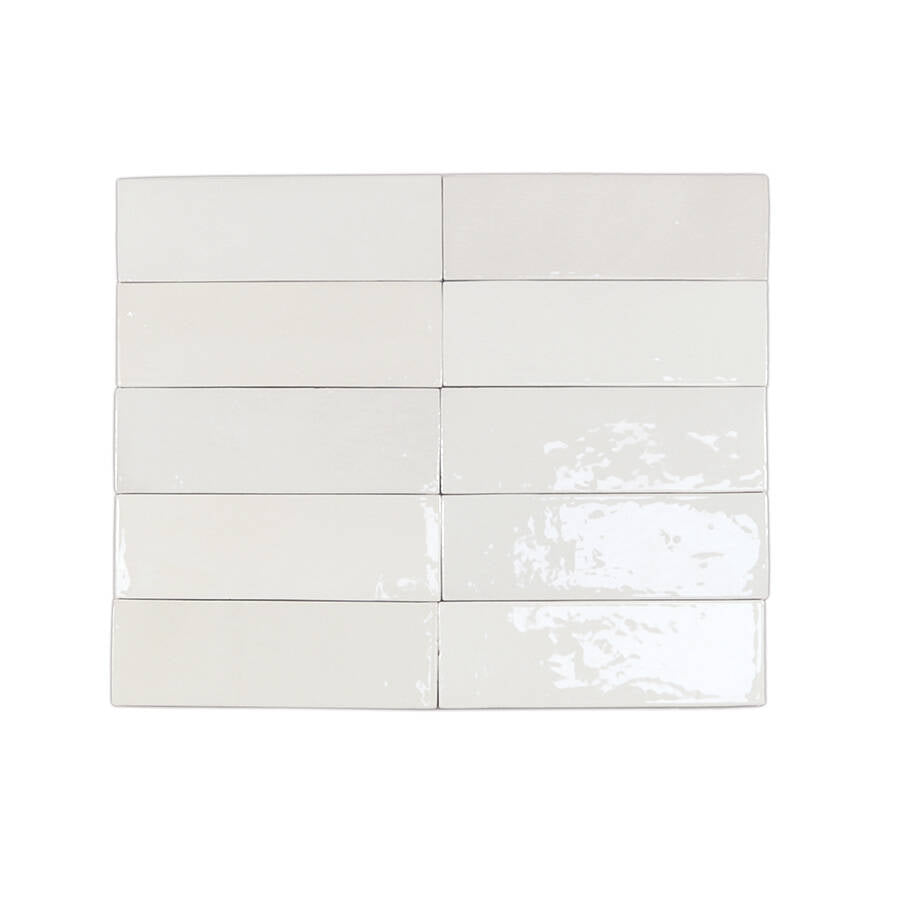 SAFI: White Rectangle Field Tile (2"x6.3"x8.5-mm | glossy)