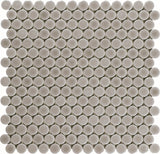 Mosaic Taupe 1-Inch Penny Rounds Pattern (12"x12")