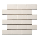 Hampton White 2X4 Staggered Joint Mosaic (12"x12")