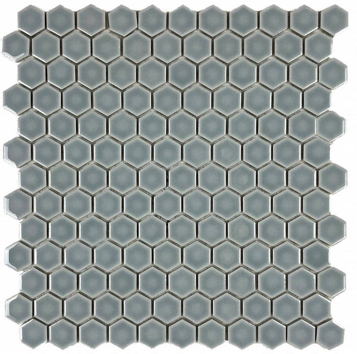 ADEX CERAMIC TILE: Mosaic Sage | 1-Inch Hexagon Pattern | 12