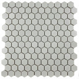 Mosaic Matte White 1-Inch Hexagon Pattern (12"x12")