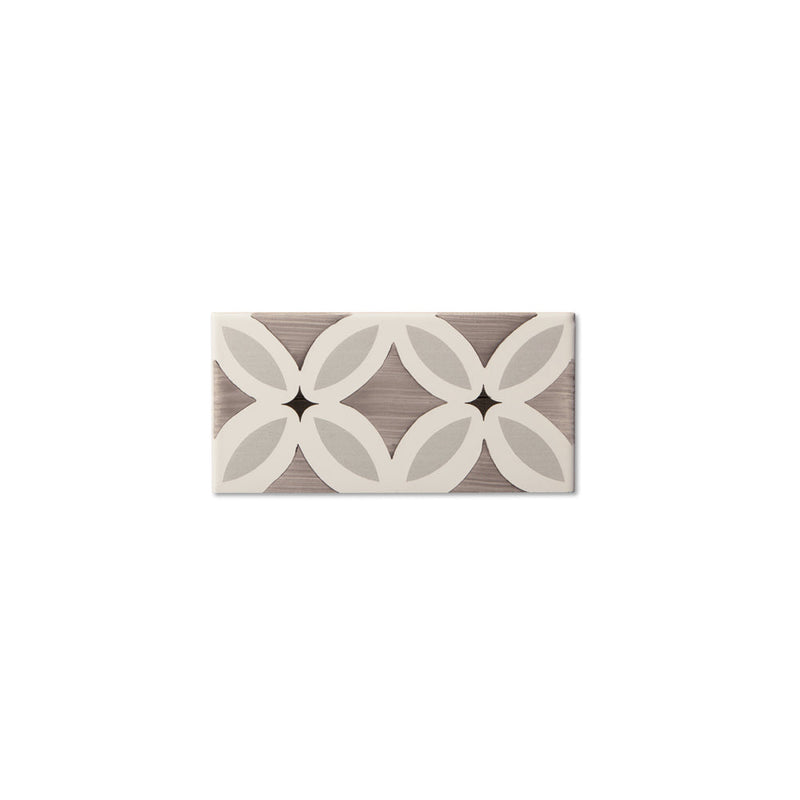 Blend Flower Listello Dusk β Ceramic and Clay collection